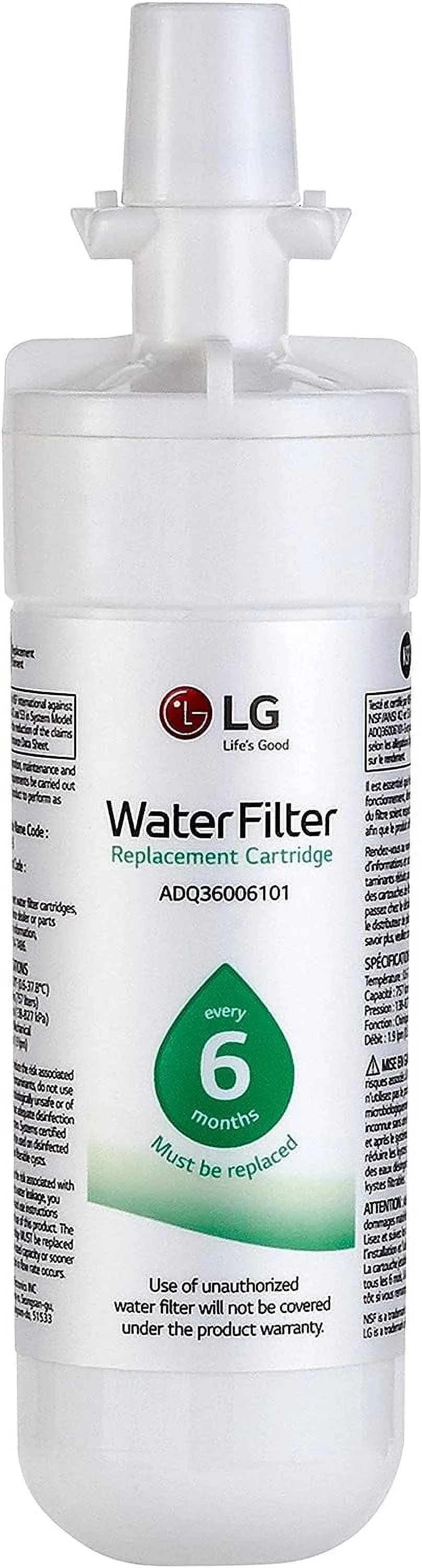 LT120F + LT700P® Refrigerator Air and Water Filter L-G Bundle Replacement 6-Month / 200 Gallon Refrigerator Water Air Filter, White
