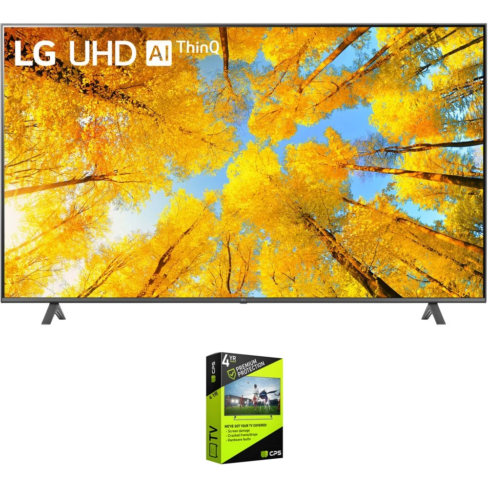 LG UQ7590PUD 86 Inch HDR 4K UHD Smart TV Bundle with 4 YR CPS Enhanced Protection Pack