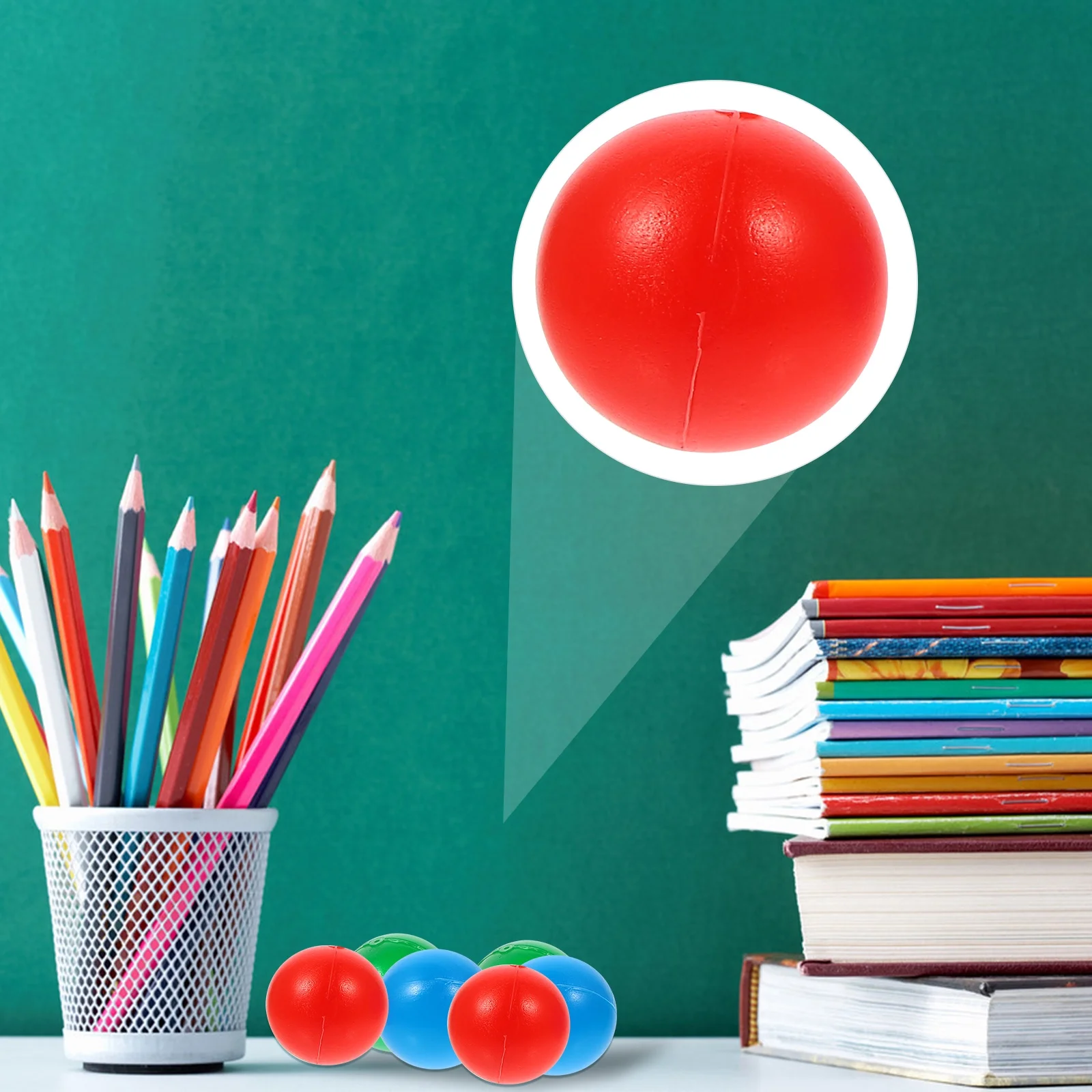 30pcs 15mm Colorful Plastic Balls Probability Balls Thickened Teaching Ball Toy