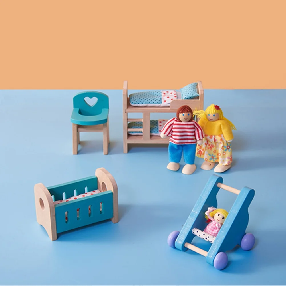8x11cm Adorable Wooden Mini Furniture Educational Toys Children Play House