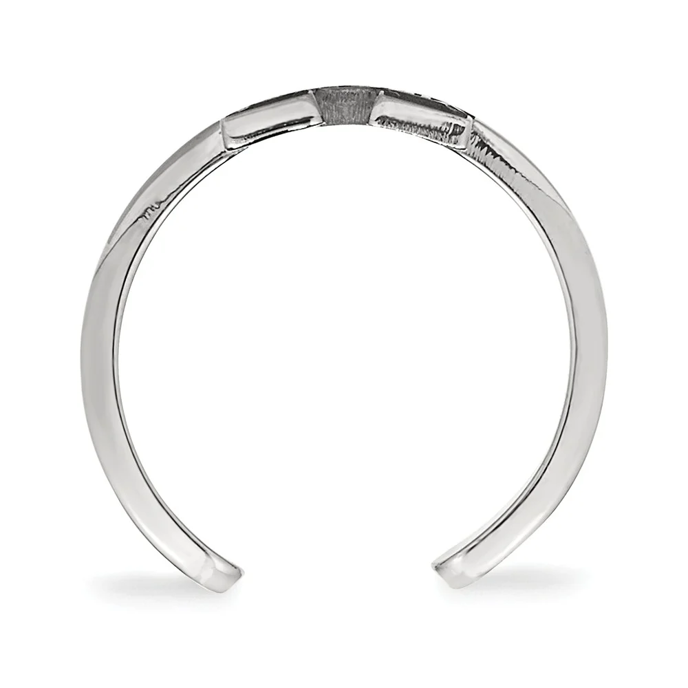 925 Sterling Silver Rh-plated LogoArt University of Virginia Toe Ring; for Adults and Teens; for Women and Men