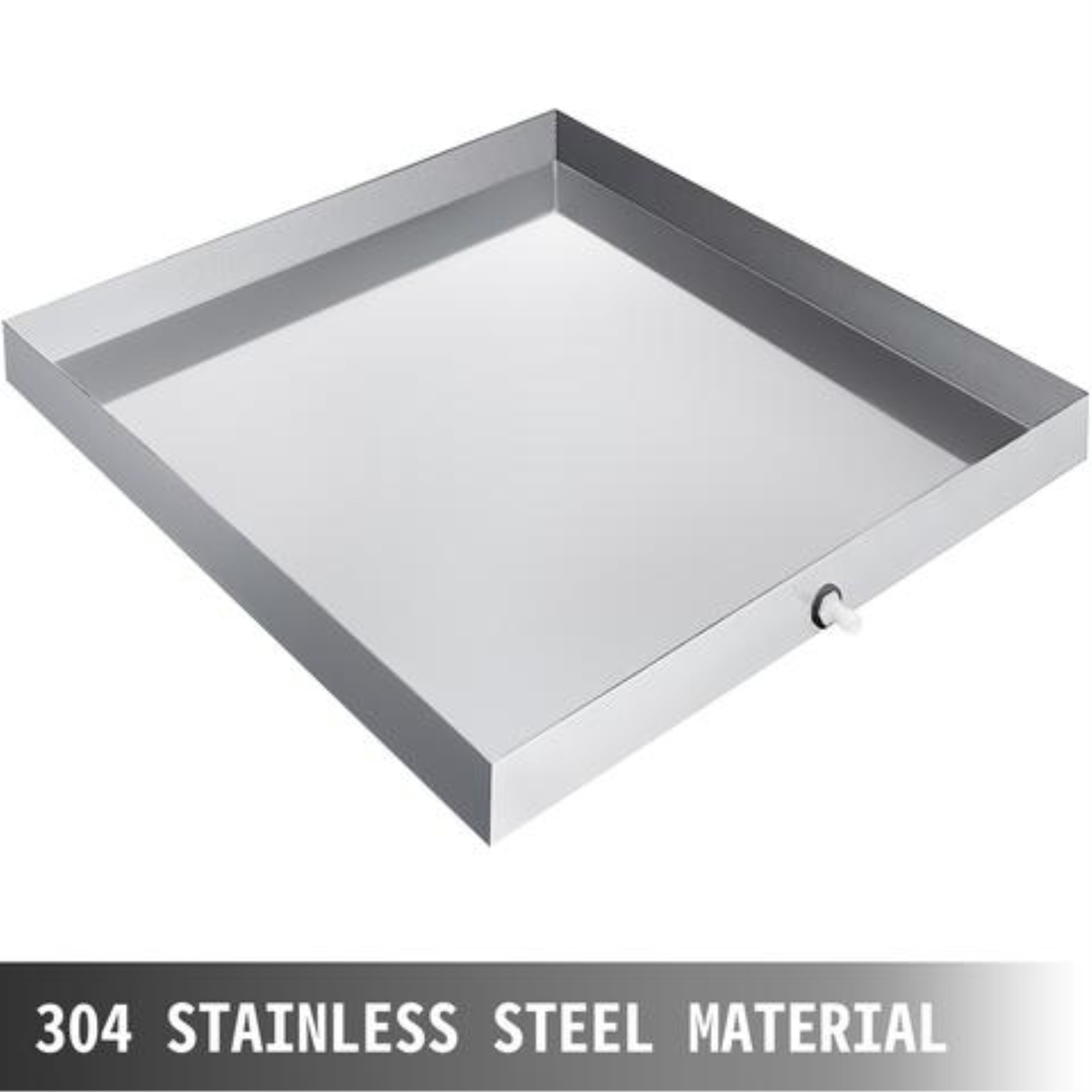 Vevor SC27X25X2.5YC0001V0 27 x 25 x 2.5 in. 304 Stainless Steel Washing Machine Drain Pan