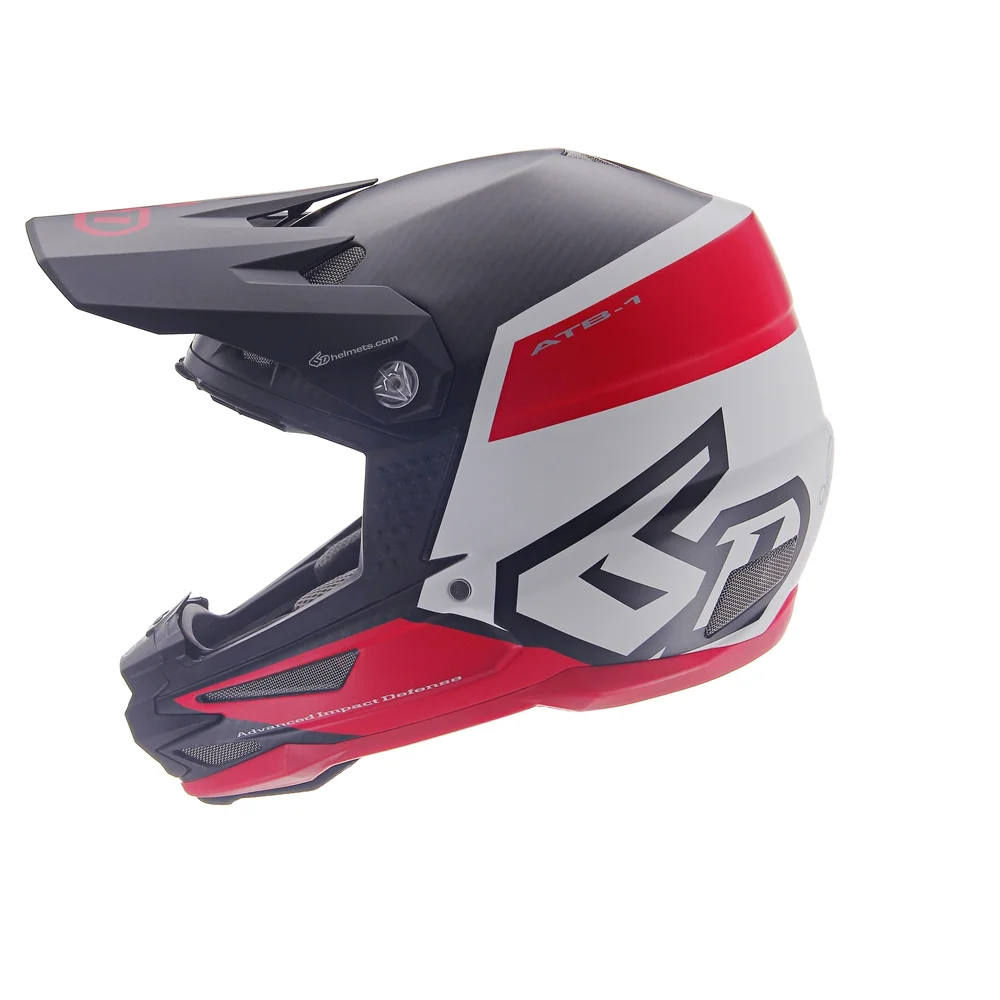 6D Helmets ATB-1 Flight DH/BMX Bicycle Helmet - White/Red