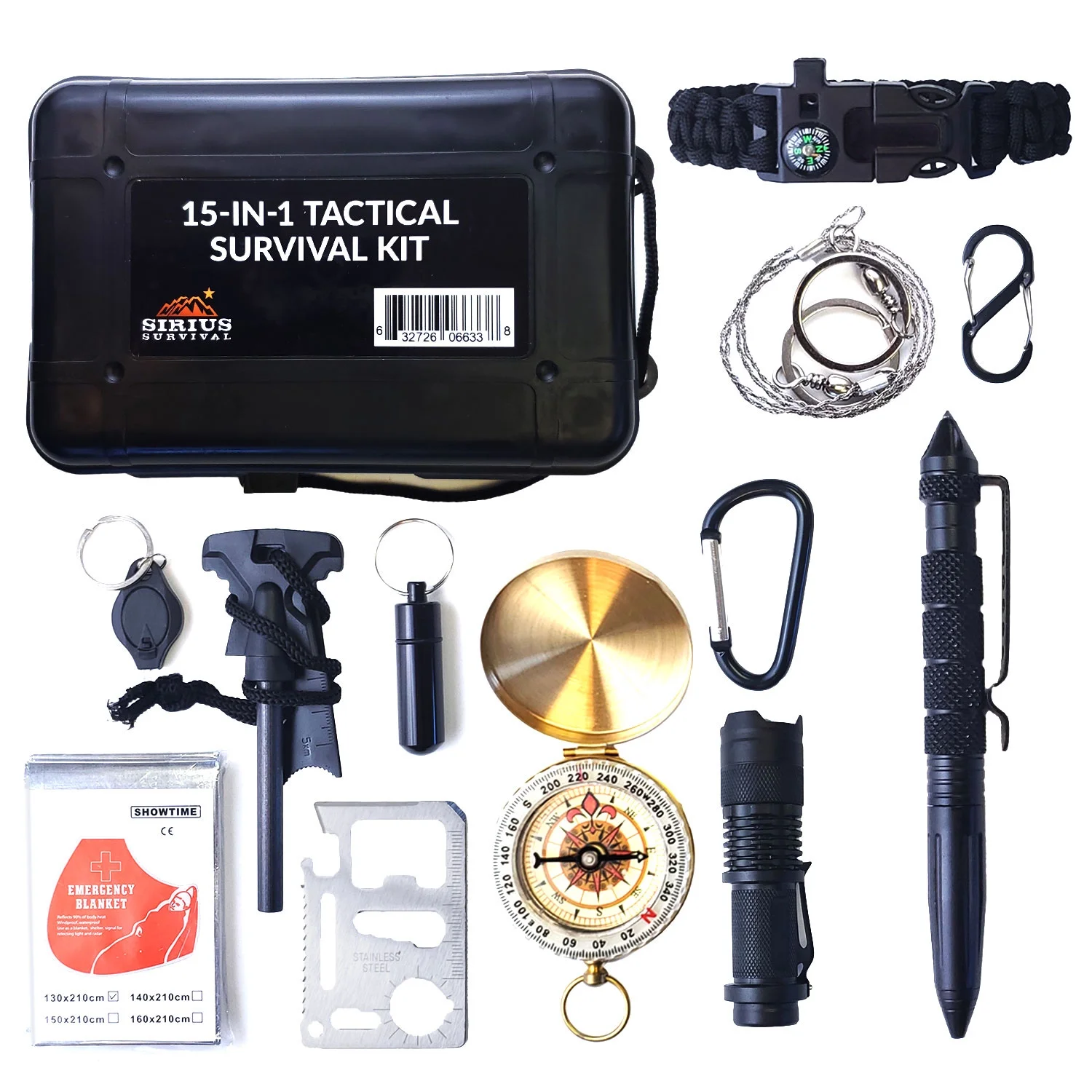 1 Person Emergency Kit / Survival Backpack for 72 Hours for Natural Disasters, Hurricanes, Emergency or Bug Out Situations – Camo