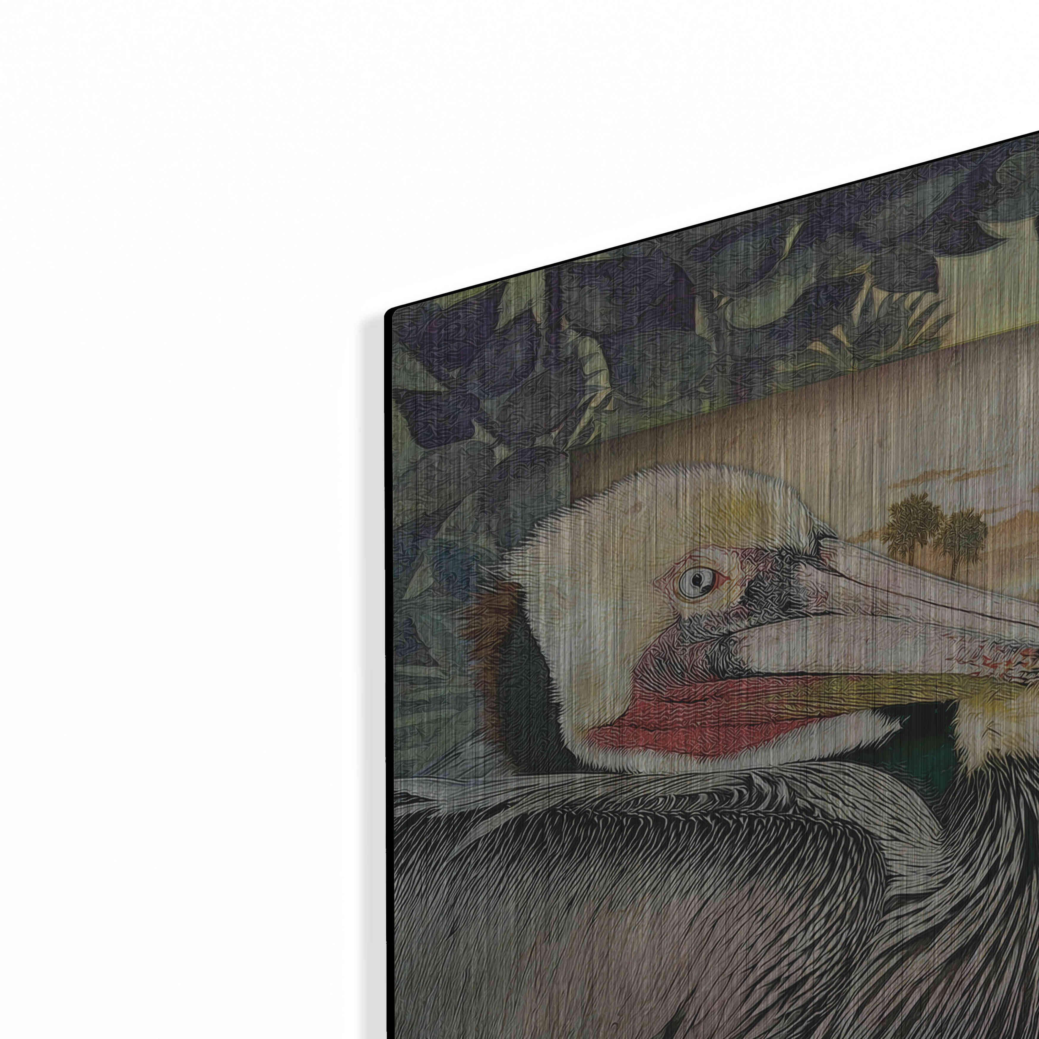 Luxe Metal Art 'Pelican Paradise I' by Steve Hunziker, Metal Wall Art, 16