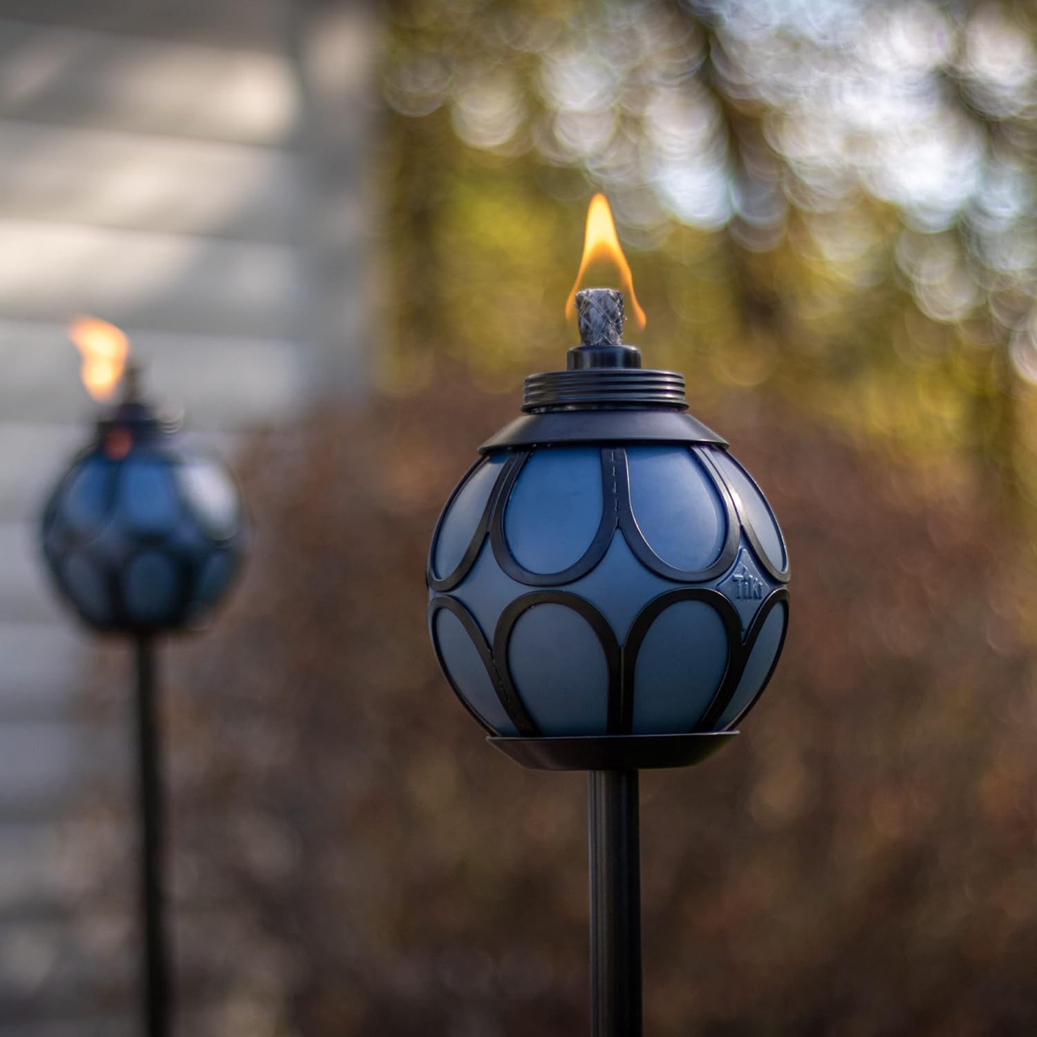 TIKI® Brand Easy Install 2-Pack 64 Inch TIKI Torch Metal Globe