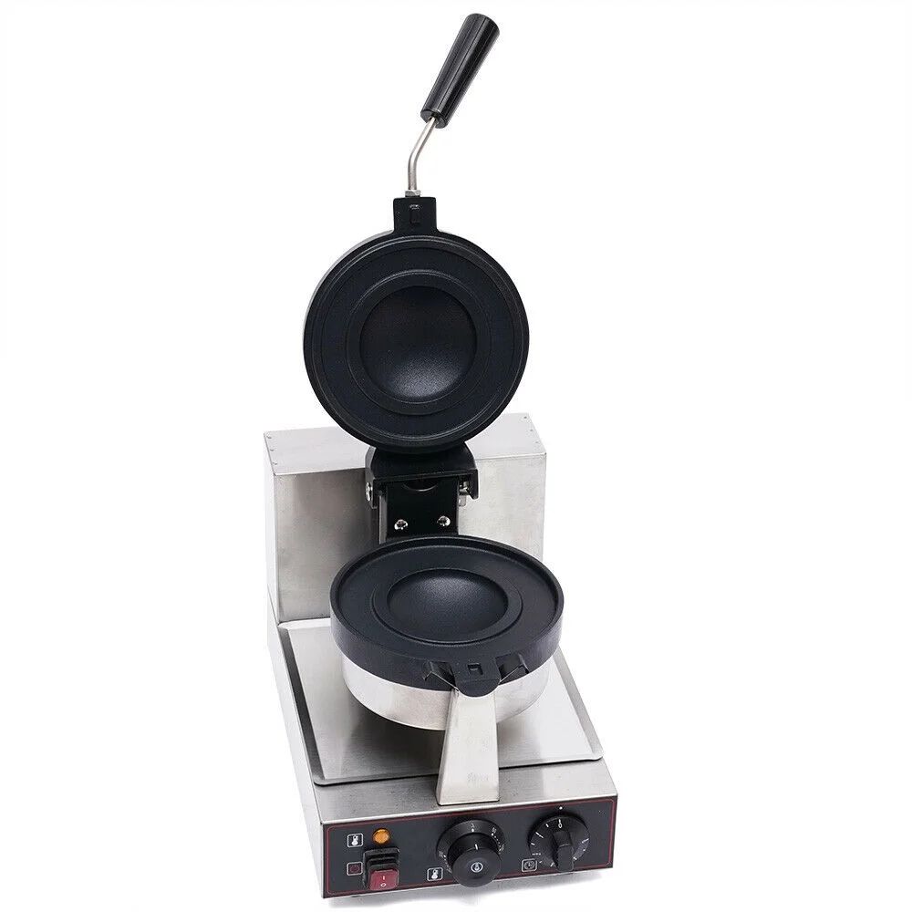 Oukaning Round Electric Burger Waffle Maker Nonstick Panini Press Making Machine 1000W