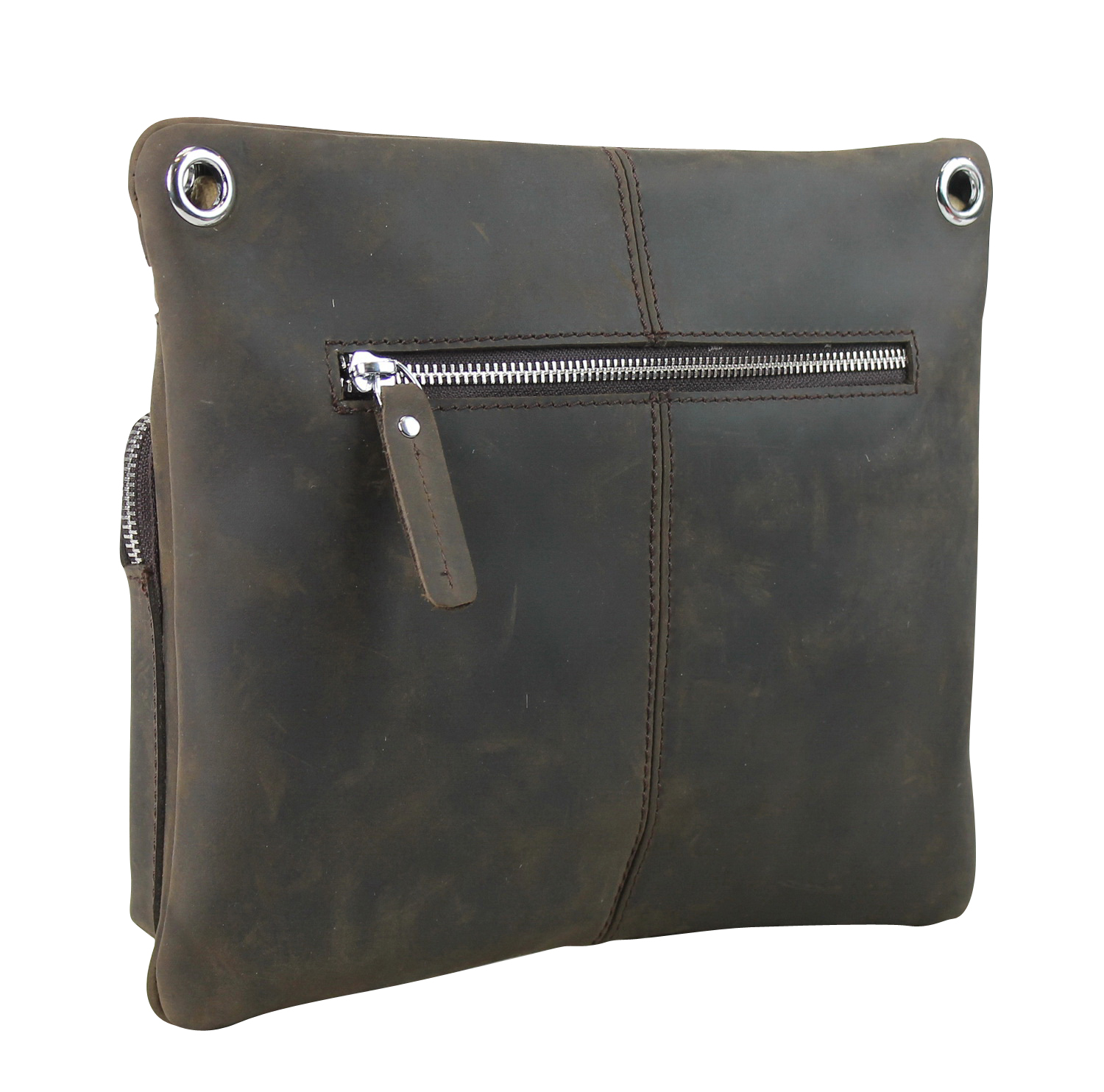 Vagarant Traveler Full Grain Leather Art Panel Design Shoulder Bag LS70.DS