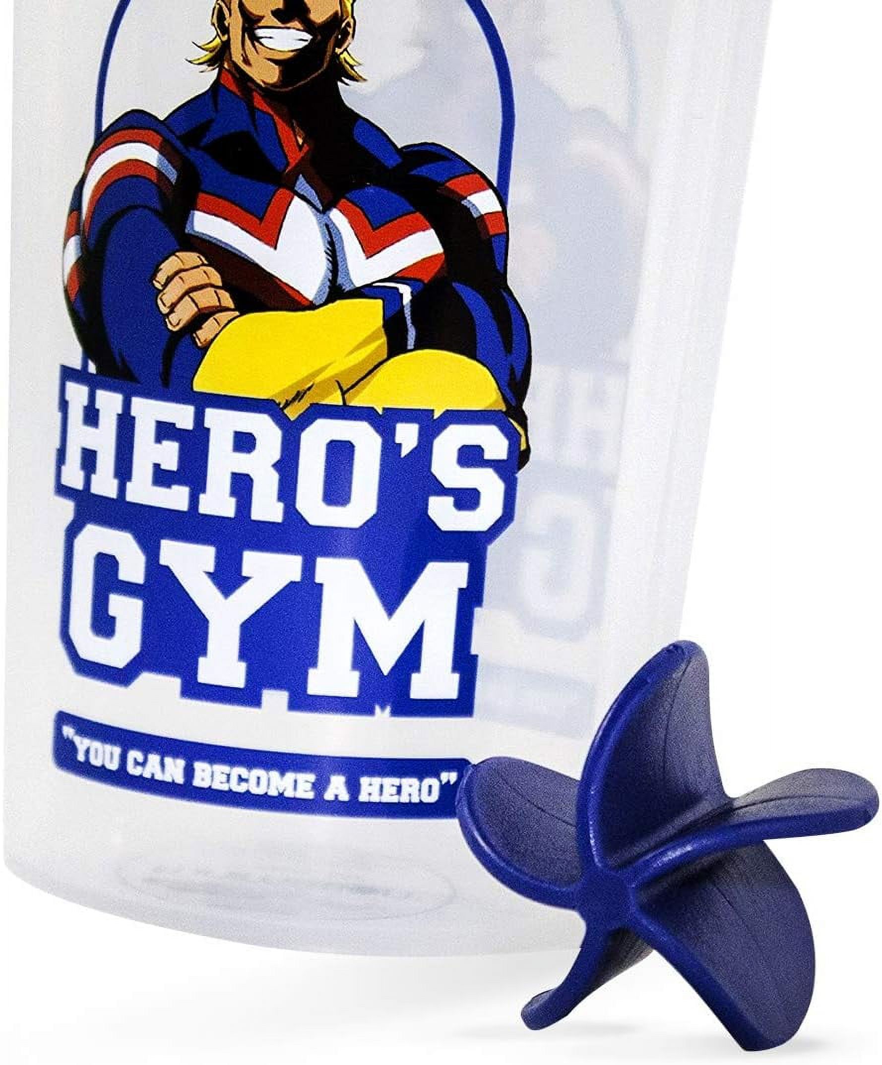 My Hero Academia Gym Workout Shaker Bottle, Blue Colored Shaker Bottle