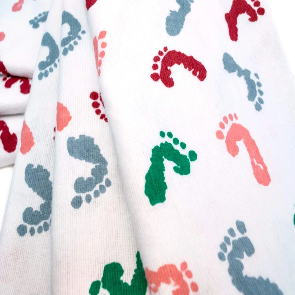 Baby Swaddle Blanket for Newborns, Original Baby Footprint Design, Unisex,  6 Pack