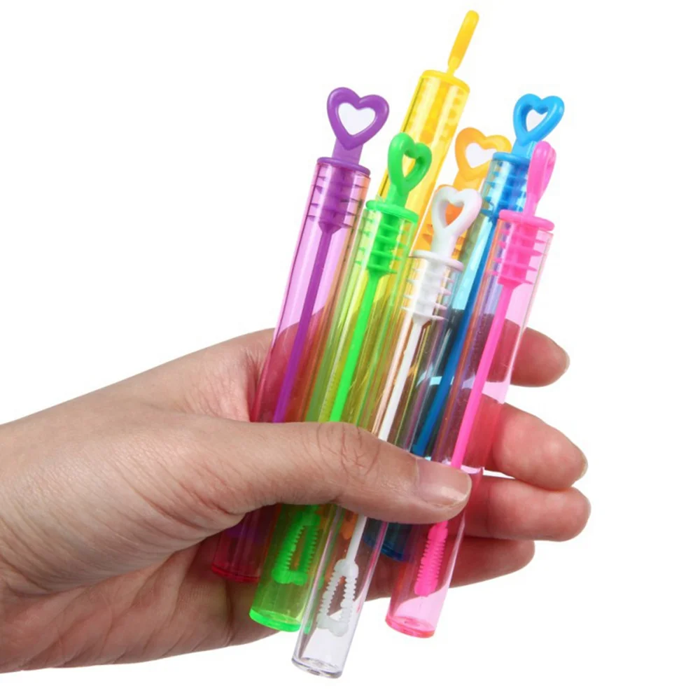 24 Pcs Love Star Color Test Tube Bubble Water Bubble Stick Empty Bottle Wedding Christmas Party Children'S Toys