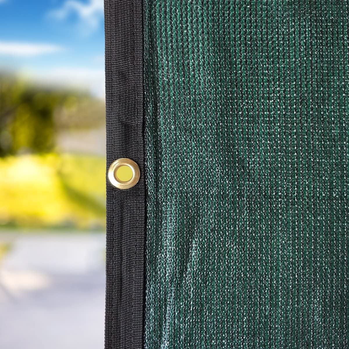 CAMWINGS RV Awning Privacy Screen Shade Panel Kit Side Sunblock Shade Drop 8 x 8ft, Dark Green