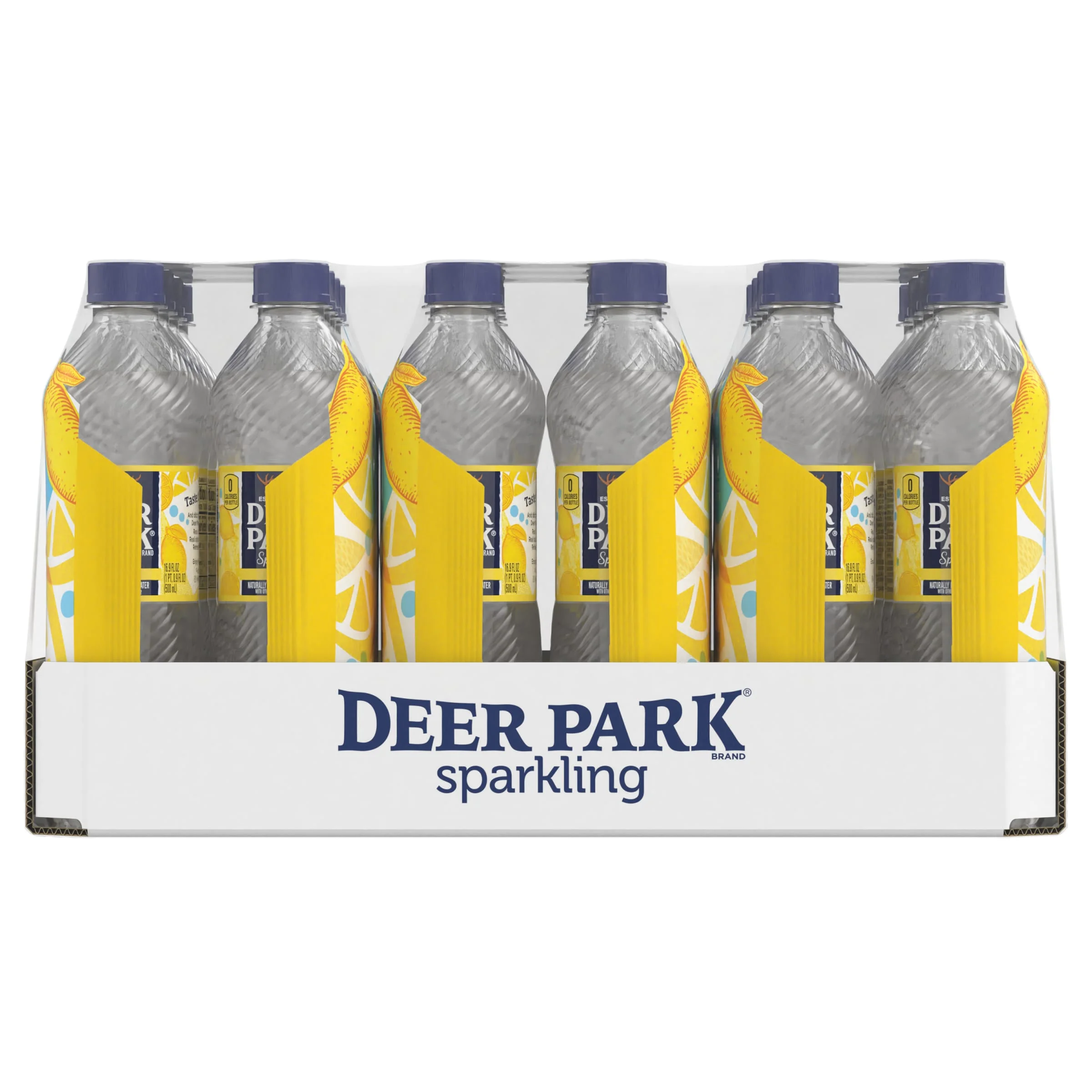 Deer Park Sparkling Water, Lemon, 16.9 oz. Bottles (24 Count)