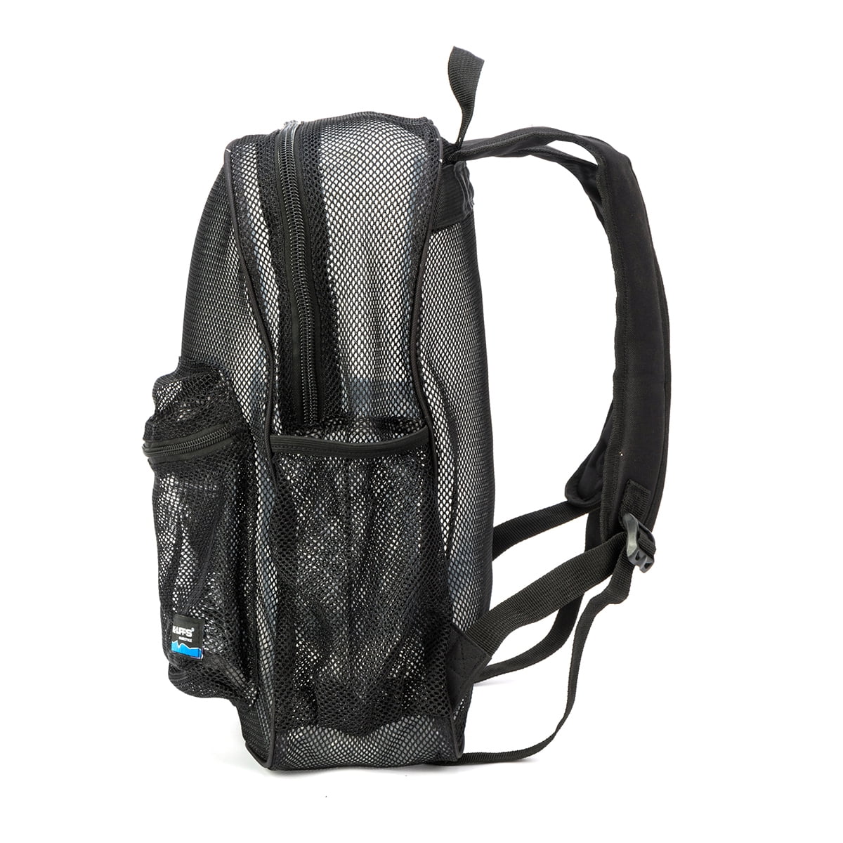 Mesh Backpack Heavy Duty Student Net Bookbag Quality Simple Netting School Bag Security See Through Daypack Black