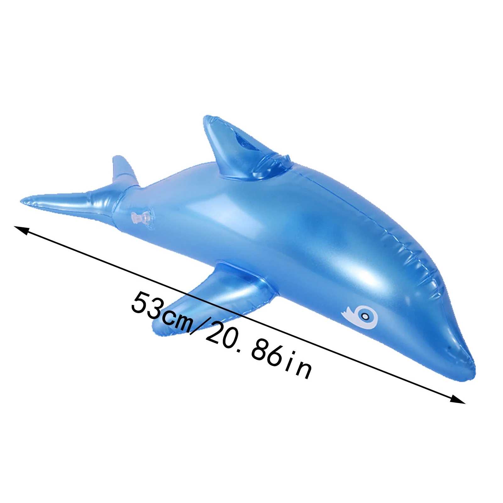 Sehao Dolphin Inflatable Pool Toy Aquatic Themed Decor Inflate Pool Beach Birthday Party Toy Pvc Inflatable Toy Blue