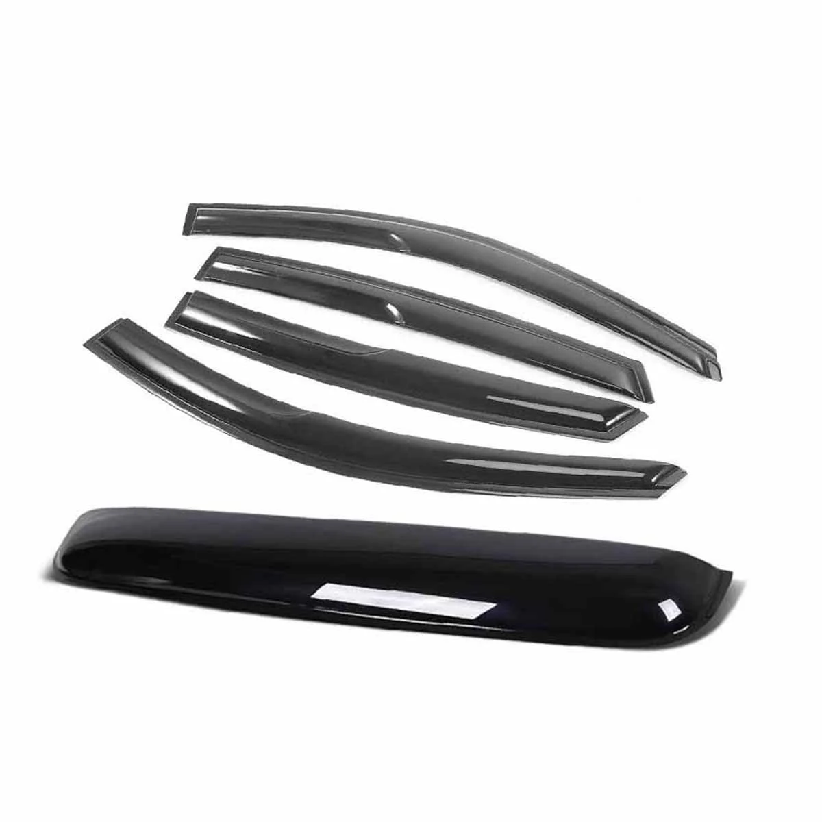 Window Deflector JDM Fit for 2012-2015 H0nda Civic Sedan Window Visor & Roof Rain Guards 5PCS