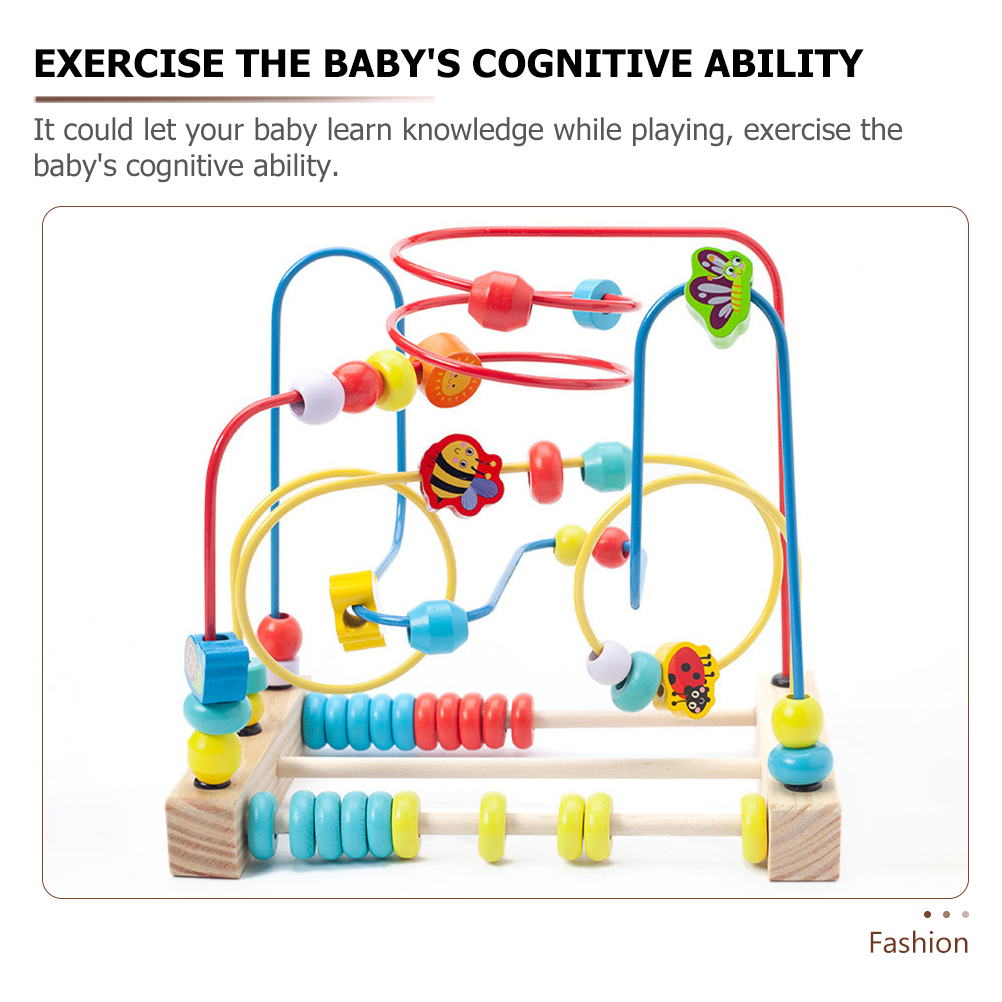 Children’s Toys Bead Maze Toys for Kids Ages 3-5 Beaded Toys Solid Wood Wooden Parent-child Baby