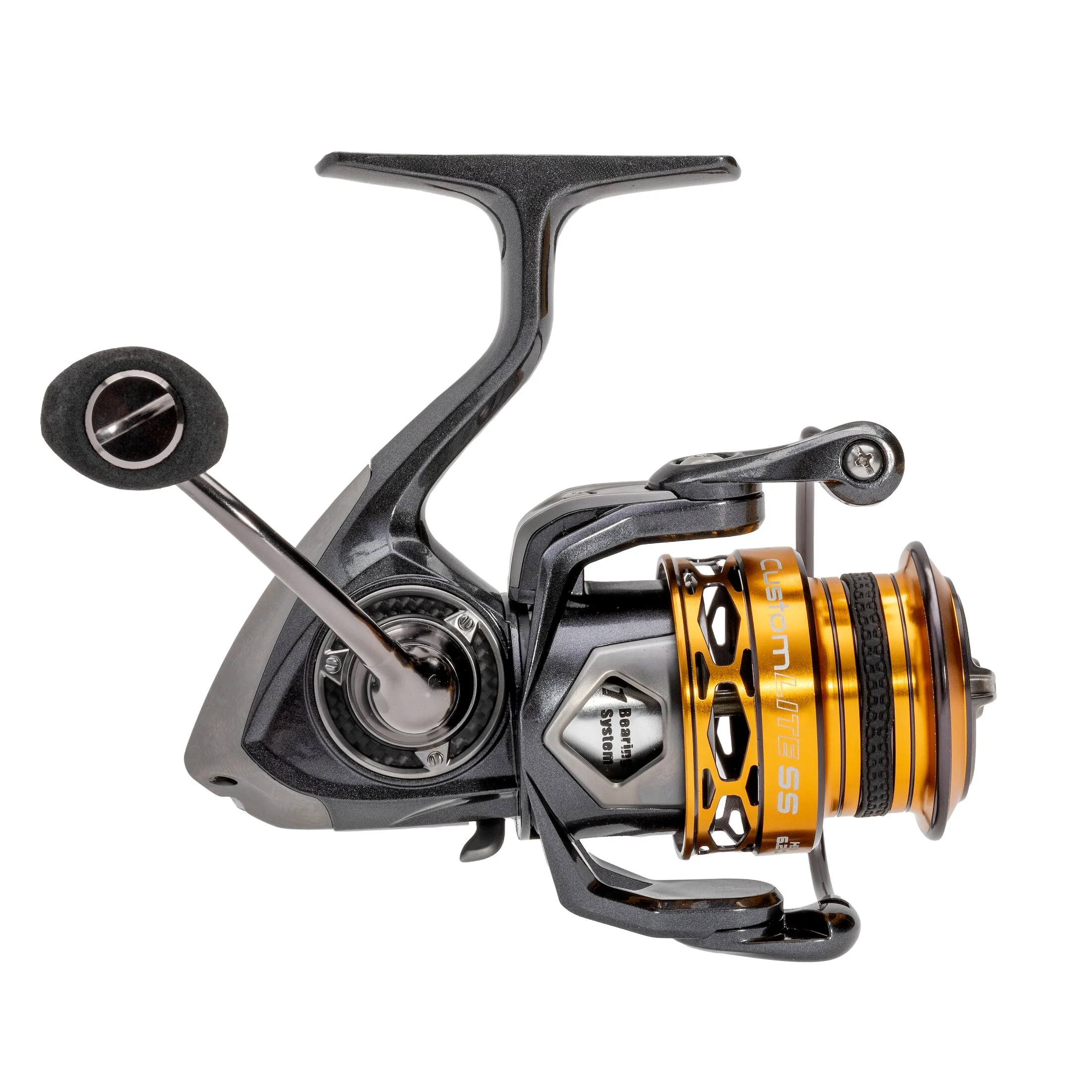 Lew's Custom Lite SS Spinning Fishing Reel, Size 200 Reel, 6.2:1 Gear Ratio, Gray