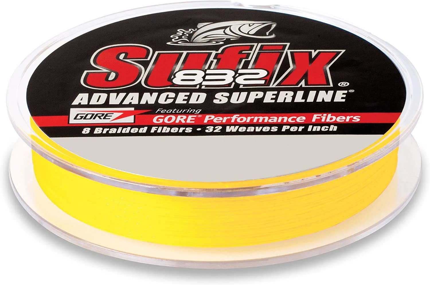 Sufix Advanced Superline 832 Braid 40 lb HiVis Yellow 300 yd