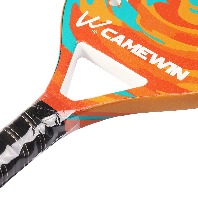 Beach Tennis Racket Carbon Fiber Grit Face EVA Memory Foam Core Beach Tennis Paddle Racket with Cover Bag