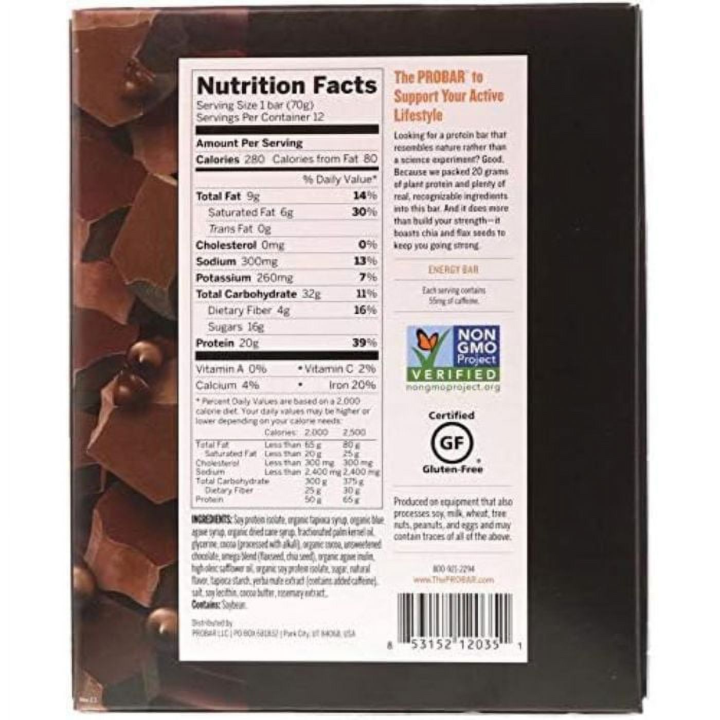 PROBAR BAR PRTEIN 20G CHOC BLISS 2.46 OZ - Pack of 12