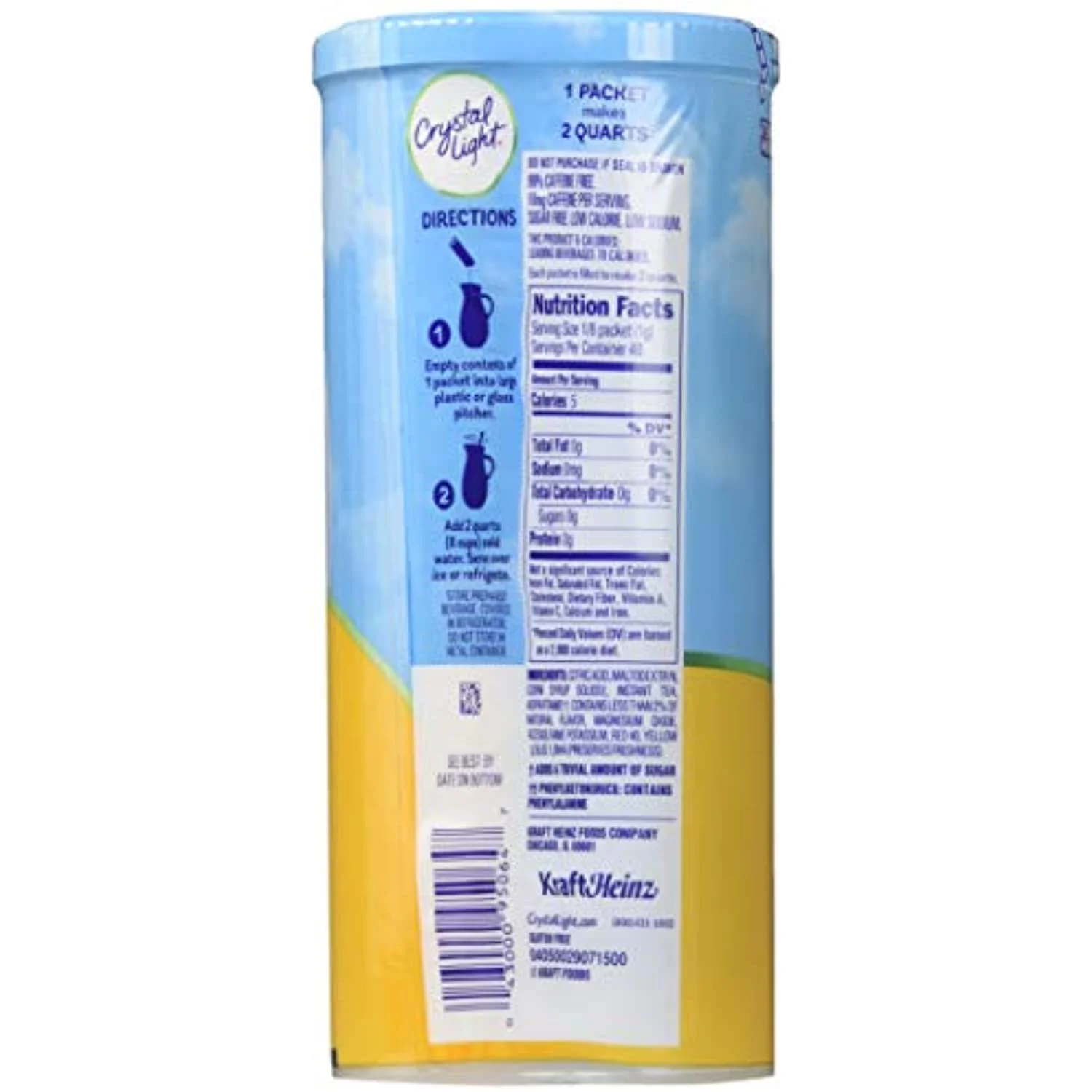 Crystal Light Lemon Iced Tea Drink Mix, 12-Quart Canister (Pack Of 3)