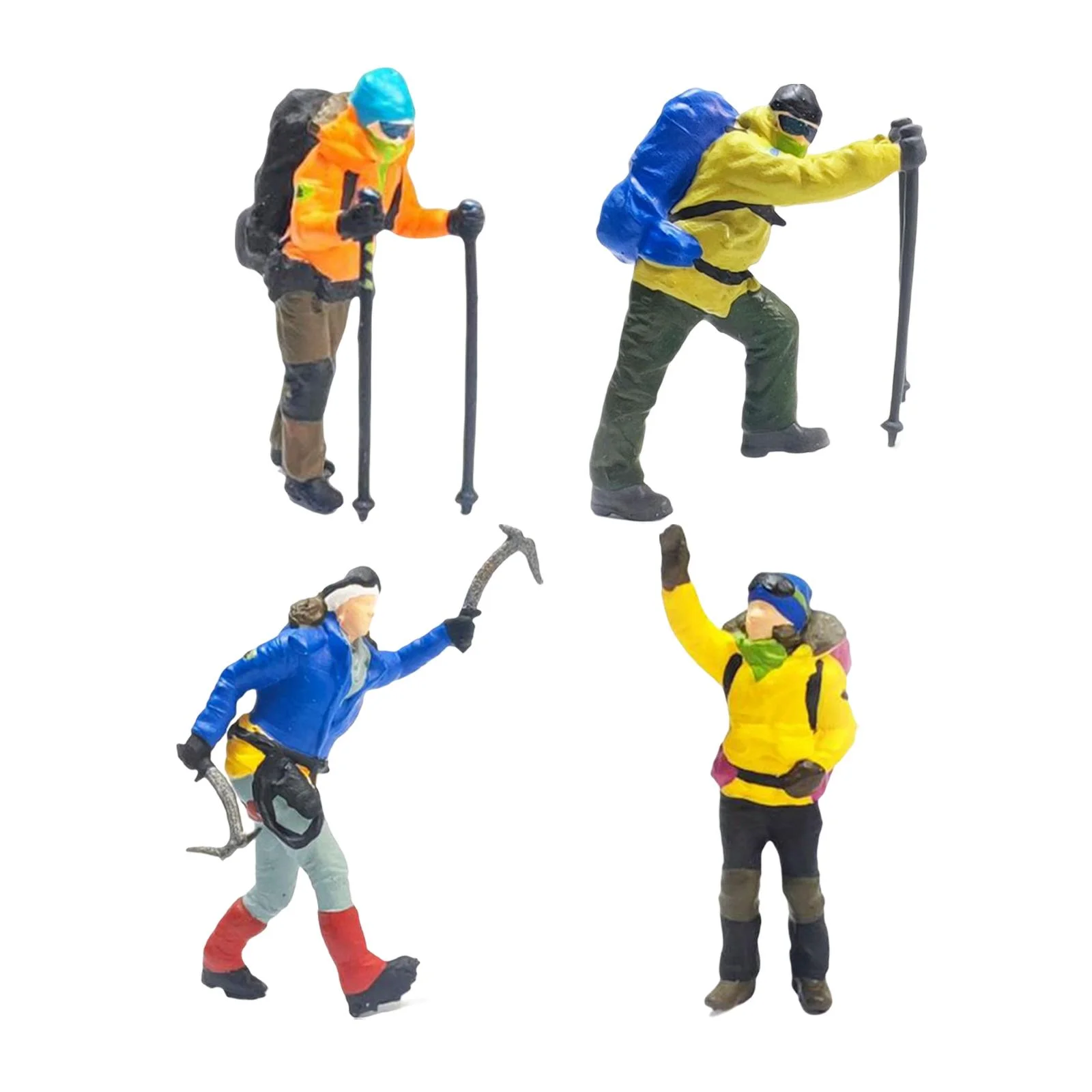 4x Resin Miniature Scene People, Dollhouse People ,Simulation Miniature Toy, Action Figure People ,Figurines for Activity Role Play Pretend Play