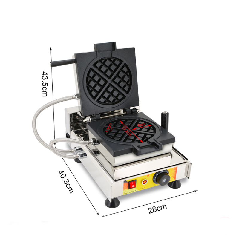 INTSUPERMAI Electri 4pcs Round Rotated Waffle Maker Belgian Baker