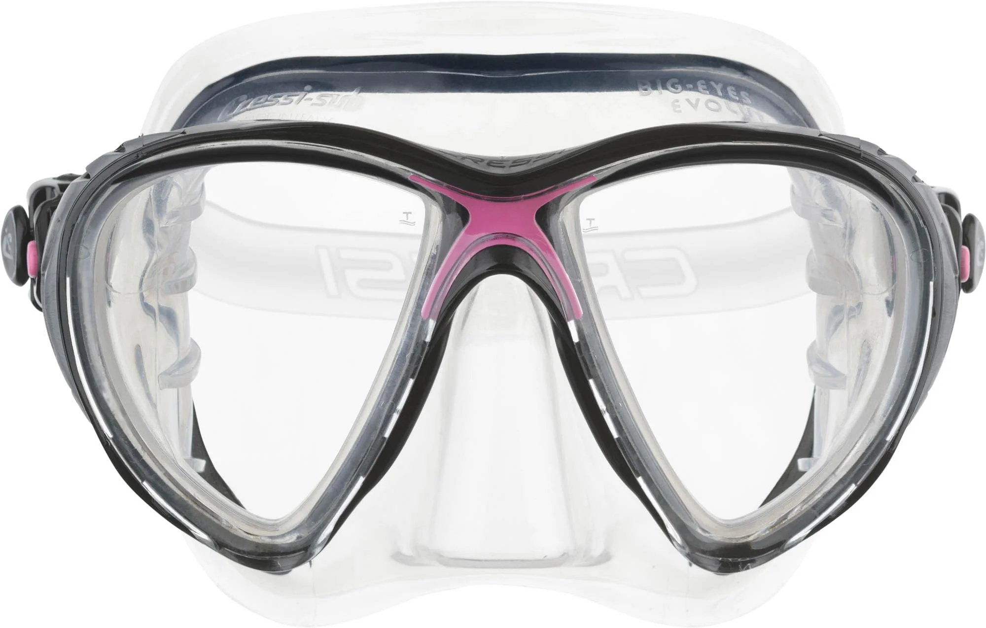 Cressi Big Eyes Evolution Dive Mask (Clear/Pink, Big Eyes Evolution)