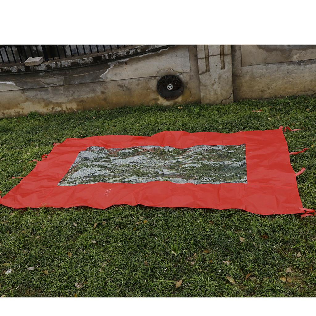 Waterproof side panel, side tarpaulin side panel for the beach, hiking, garden Red B 190x290cm