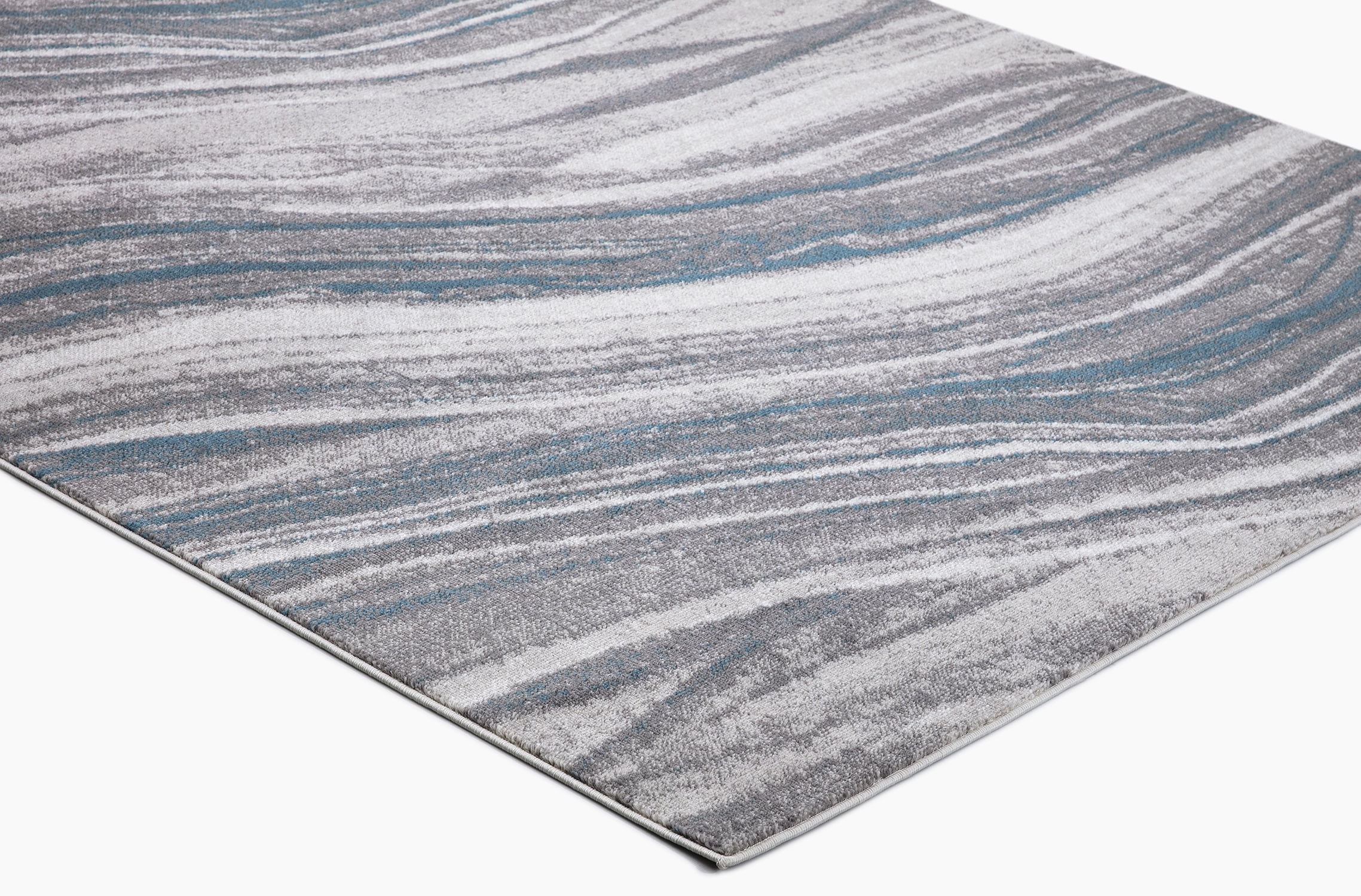 Concord Global Trading Concord Global Jefferson Collection Marble Stripes Area Rug Grey/Blue 5'3