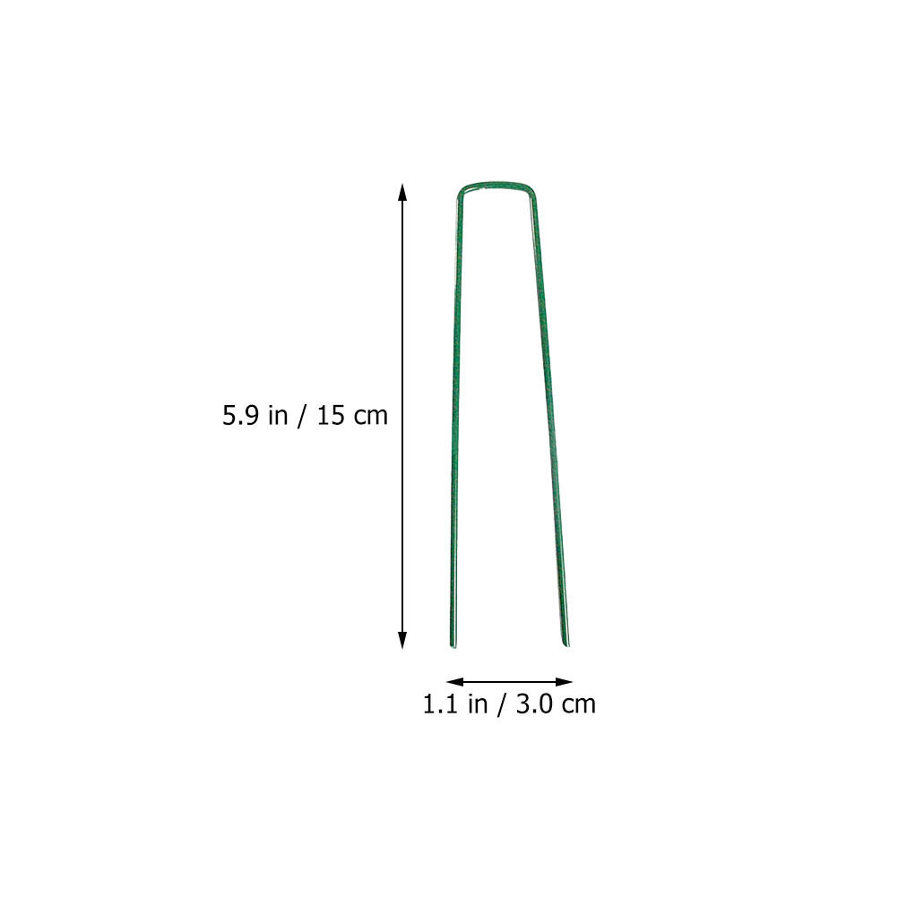 Stakes Garden Staples Landscapeu Pegs Ground Lawn Shaped Tent Spikes Fabric Metal Stake Weed Yard Staple Gardening