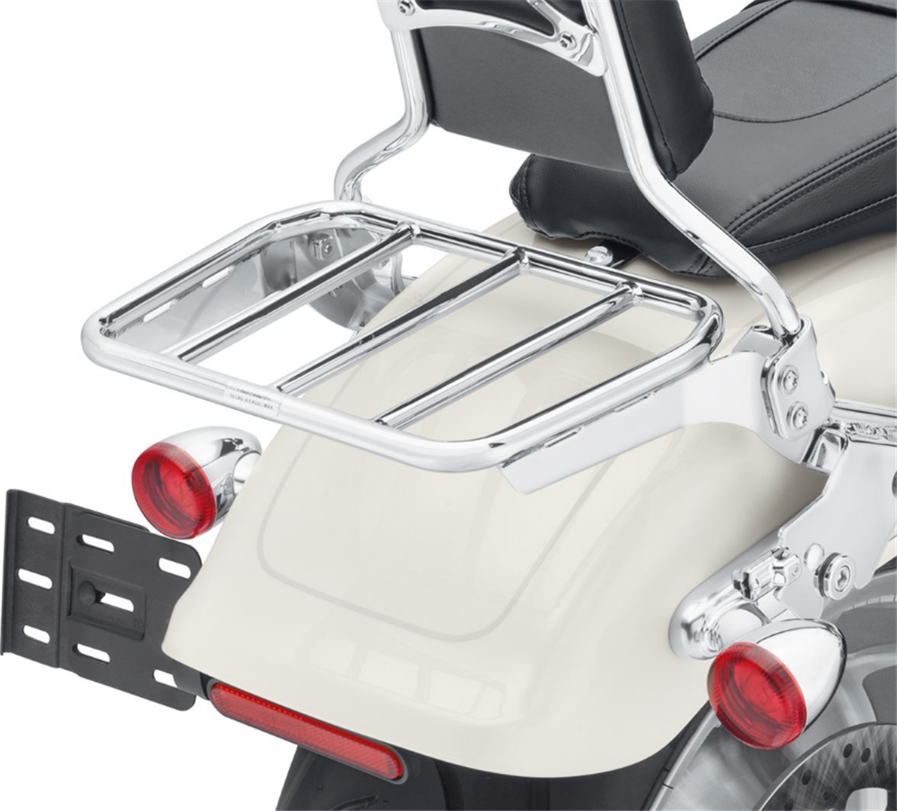 HTTMT- Sport Luggage Rack Chrome Compatible With18-20 Harley Holdfast Sissy Bar Fat Boy Breakout