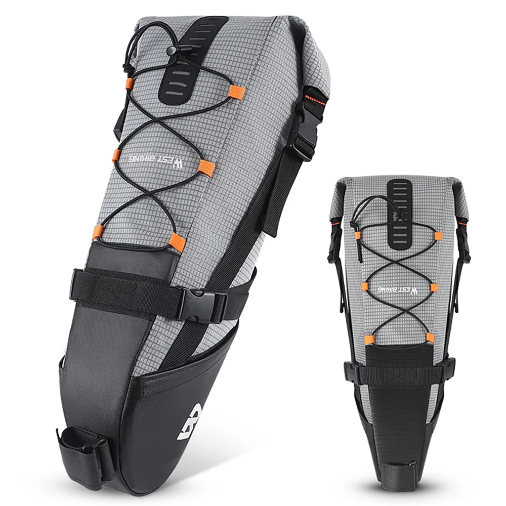 Apexeon Waterproof Bike Saddle Bag 10L - Road Mountain Bike Tail Bag Pannier - Protect Your Valuables from Rain and Dust on Your Bike Rides