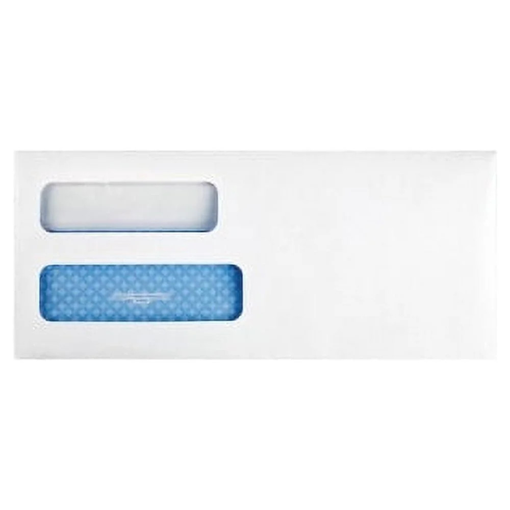 Quality Park Redi Seal Envelope #10 4 1/8 x 9 1/2 Double Window White 500/Box 24559