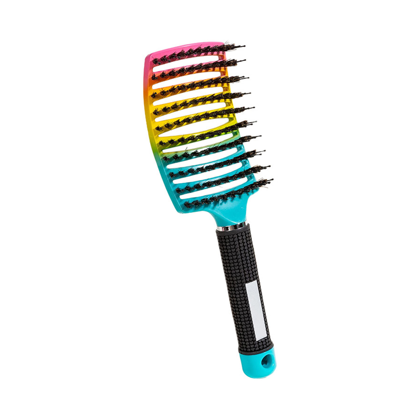 Lingouzi Big Curved Hairdressing Comb Bristle Straight Hair Comb Plastic Curly Hair Wig Comb Smooth Hair Massage High Cranial Top Ribs Comb