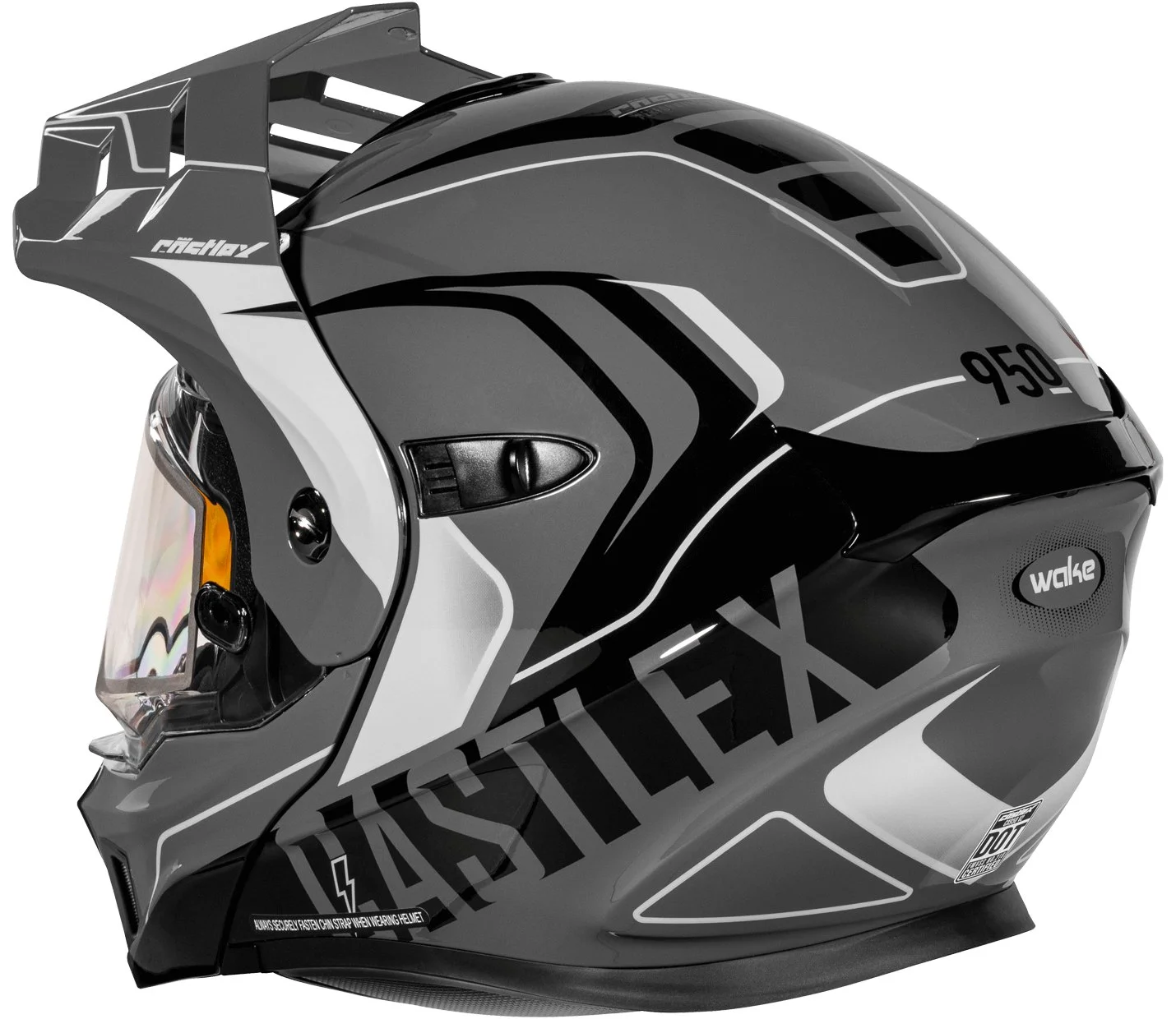 Castle CX950V2 Wake Snow Helmet w/Dual Pane Shield Charcoal/Black XL