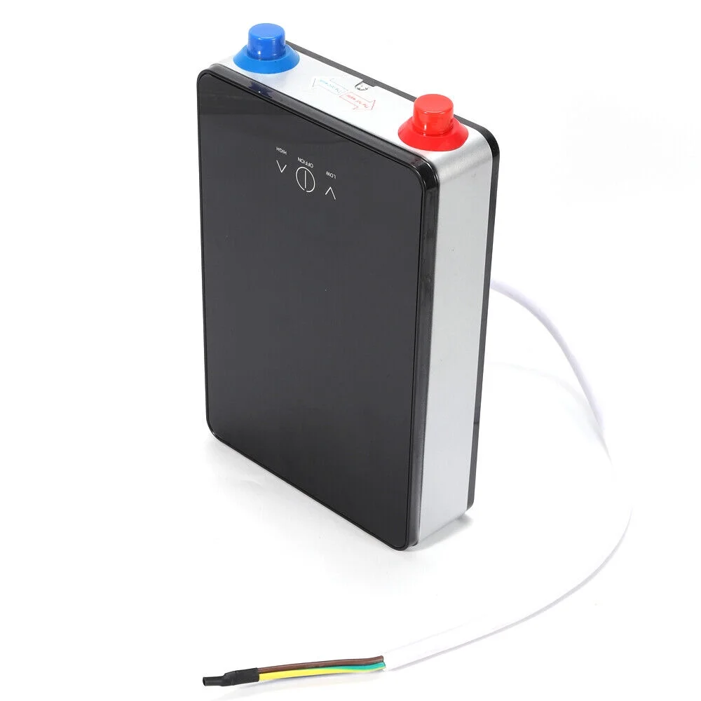 OukaningF Hot Water Heater Set Bathroom Shower Kitchen Household Small Compact Instant No Standby Losses 220V Black