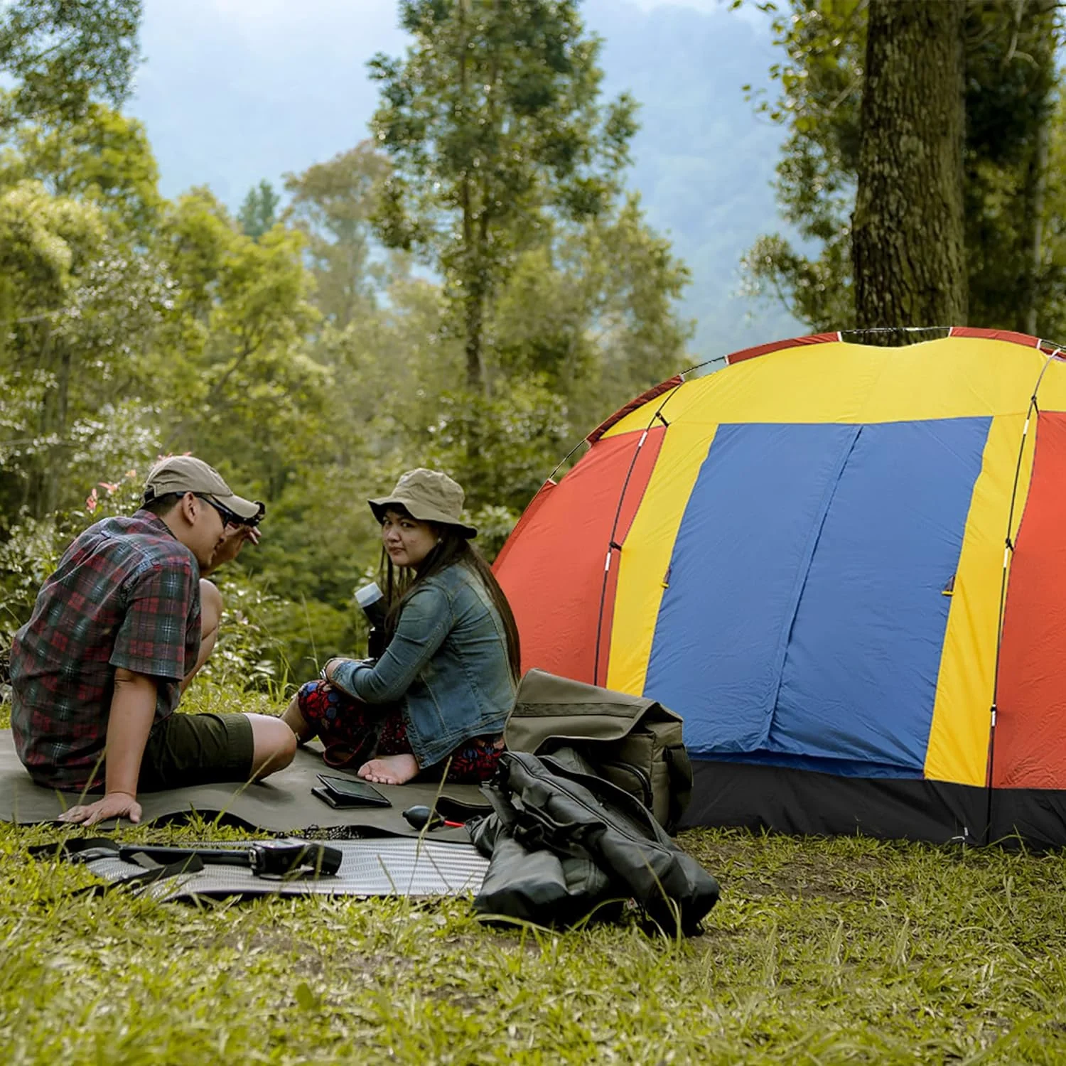 8 Person Tent For Camping Large Family Camping Tent With Portable Carry Bag Lightweight For Backpacking, Hiking, Mountaineering (13’L X 7.3’W X 6”H)