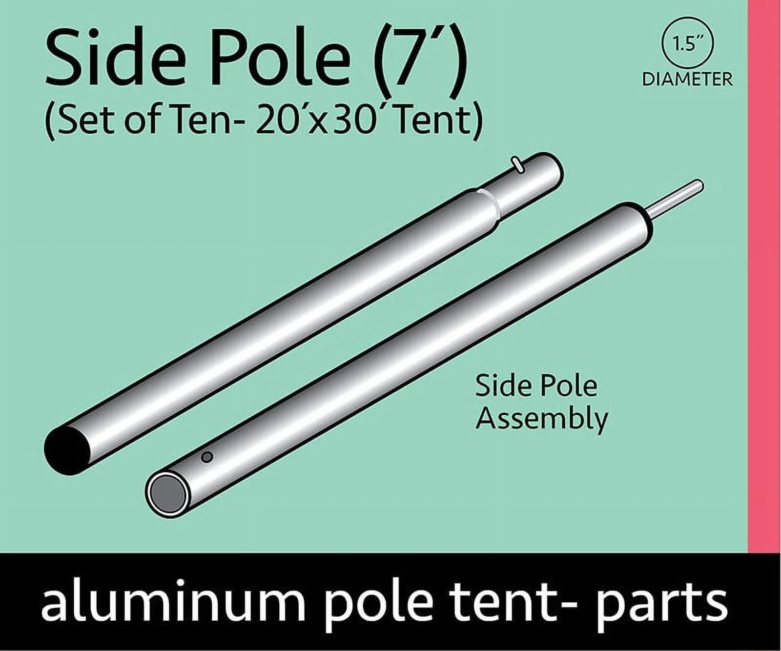 TentandTable Premium Pole Tent Side Pole Set, 20 Ft x 30 Ft