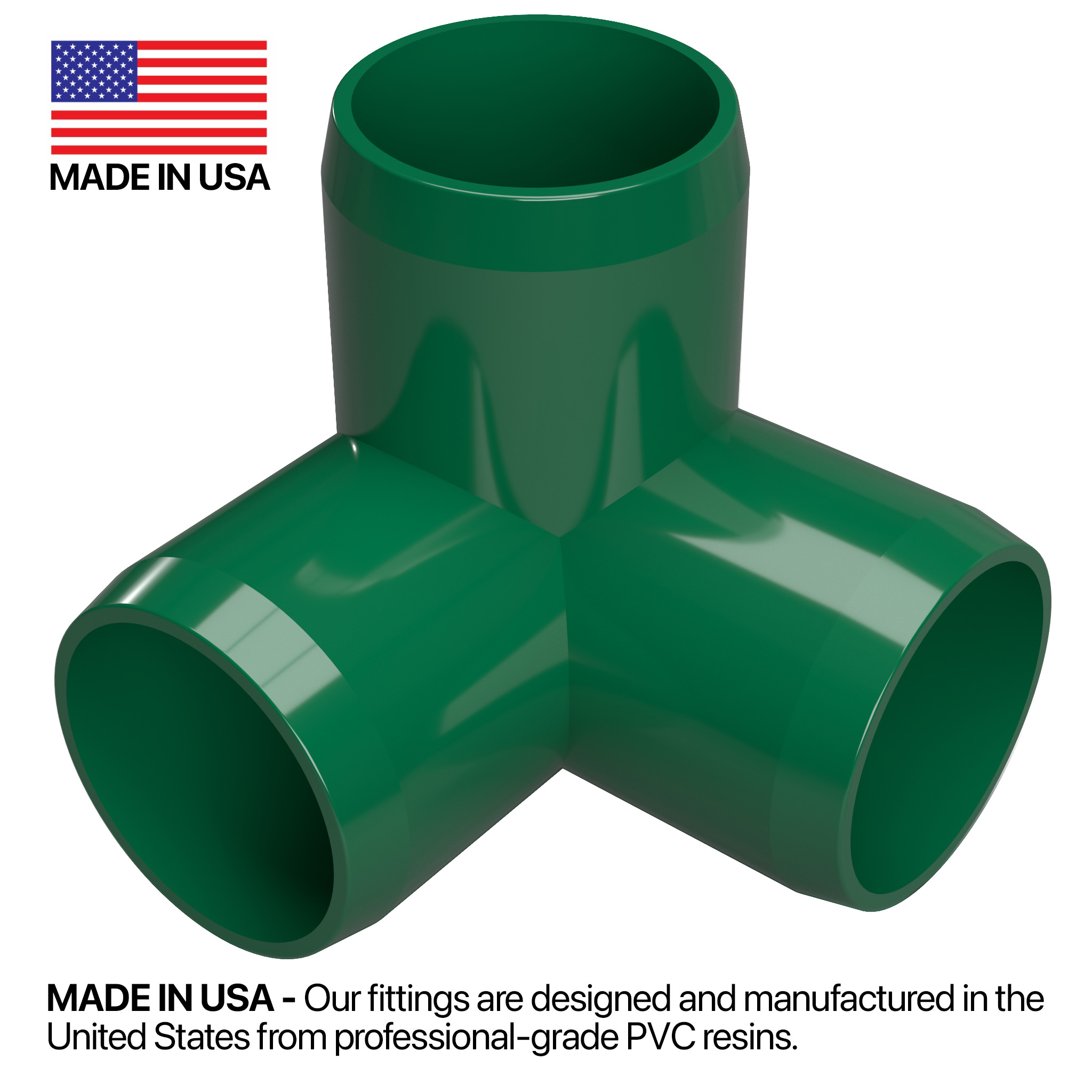 FORMUFIT PVC Fitting, 3-Way Elbow Corner , Furniture Grade, 3/4