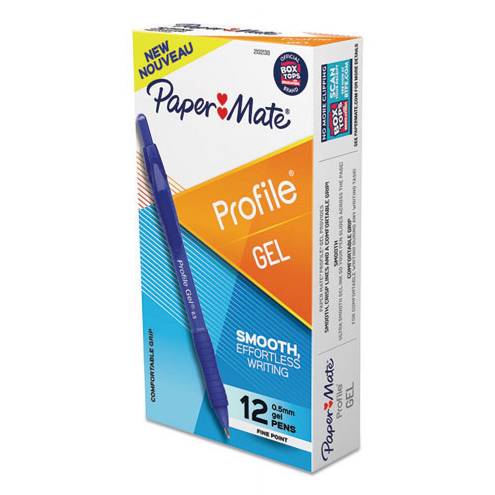 Profile Gel Pen, Retractable, Fine 0.5 Mm, Blue Ink, Translucent Blue Barrel, Dozen | Bundle of 5 Dozen