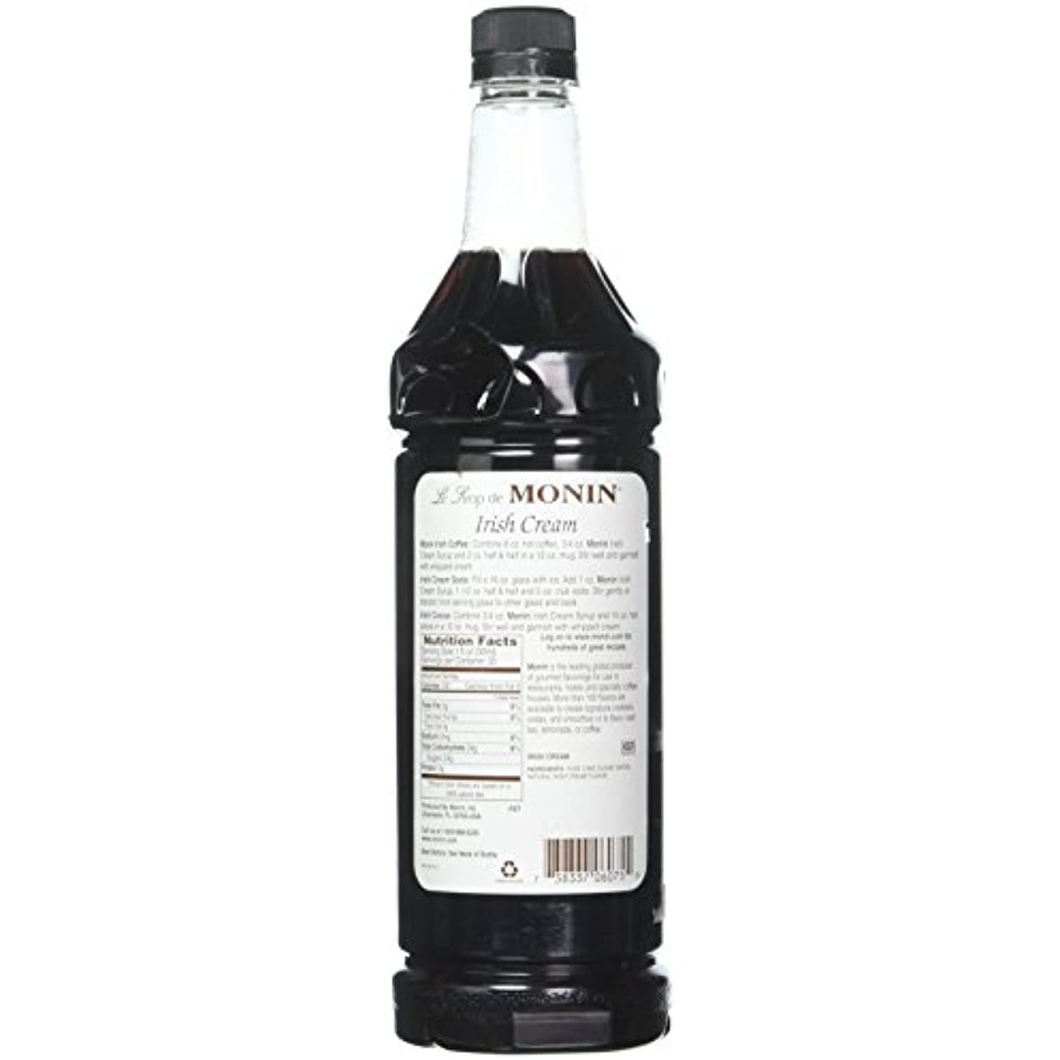 Monin Flavored Syrup, Irish Cream, 33.8-Ounce Plastic Bottle (1 Liter)