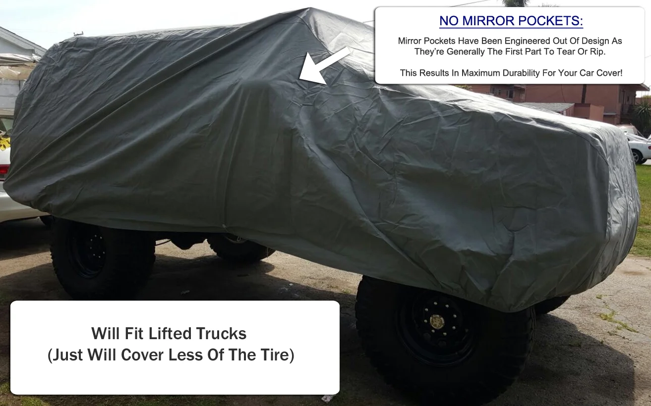 Weatherproof SUV Car Cover For Tesla Model X 2016-2019 - 5L Outdoor & Indoor - Protect From Rain, Snow, Hail, UV Rays, Sun & More - Fleece Lining - Includes Anti-Theft Cable Lock, Bag & Wind Straps