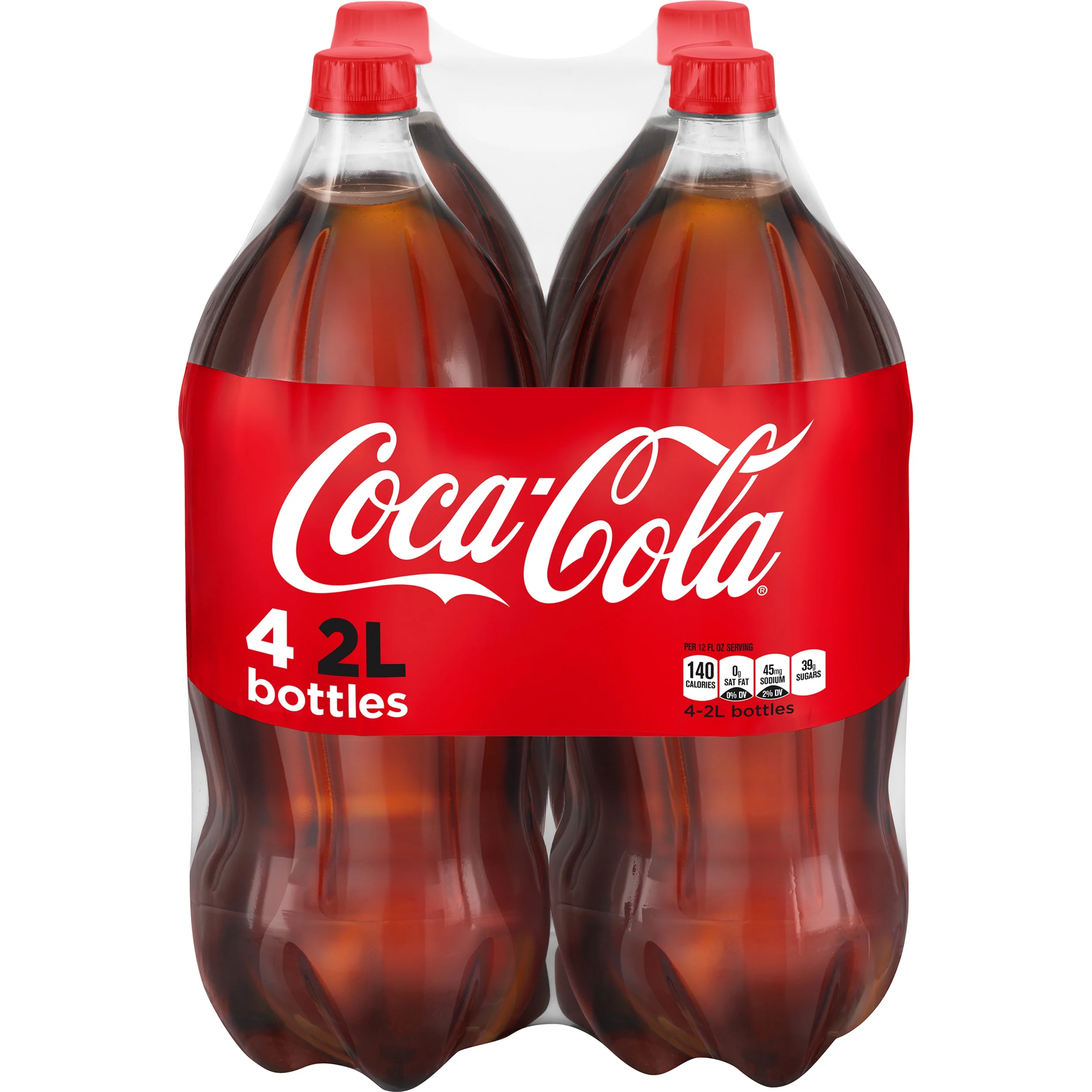 Coca-Cola Soda Soft Drink, 2 Liters, 4 Pack