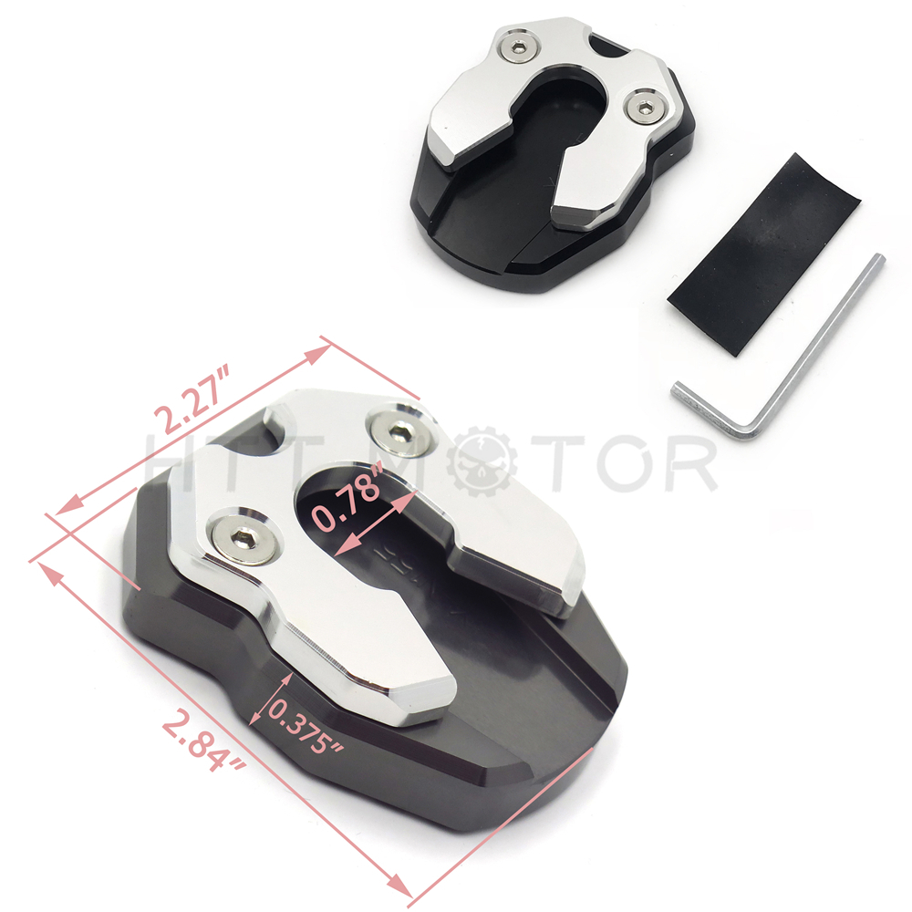 HTTMT- Black CNC Sidestand Foot Plate Kickstand Pad for Yamaha Nmax155 N-Max 155