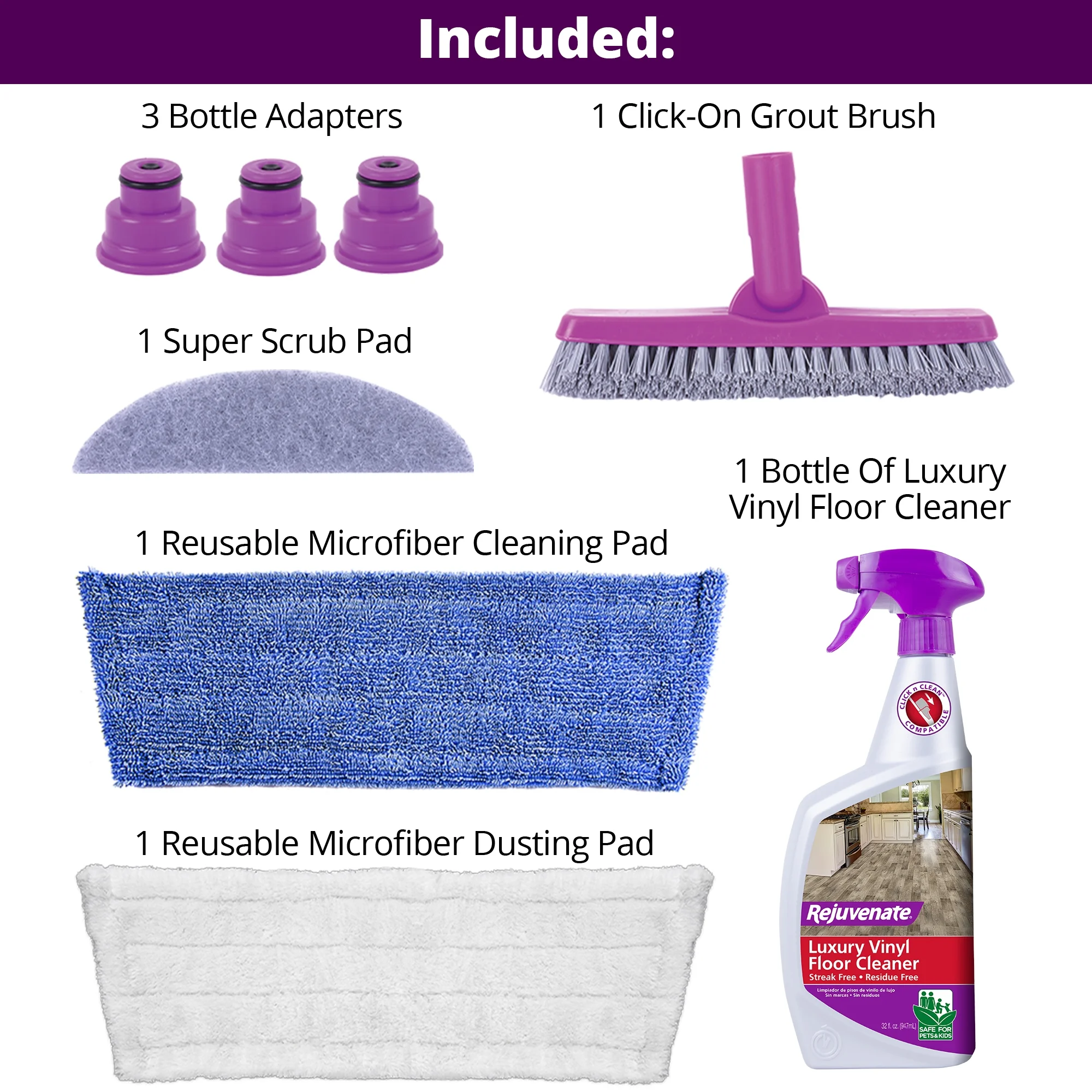 Rejuvenate Click N Clean Luxury Vinyl Spray Mop System