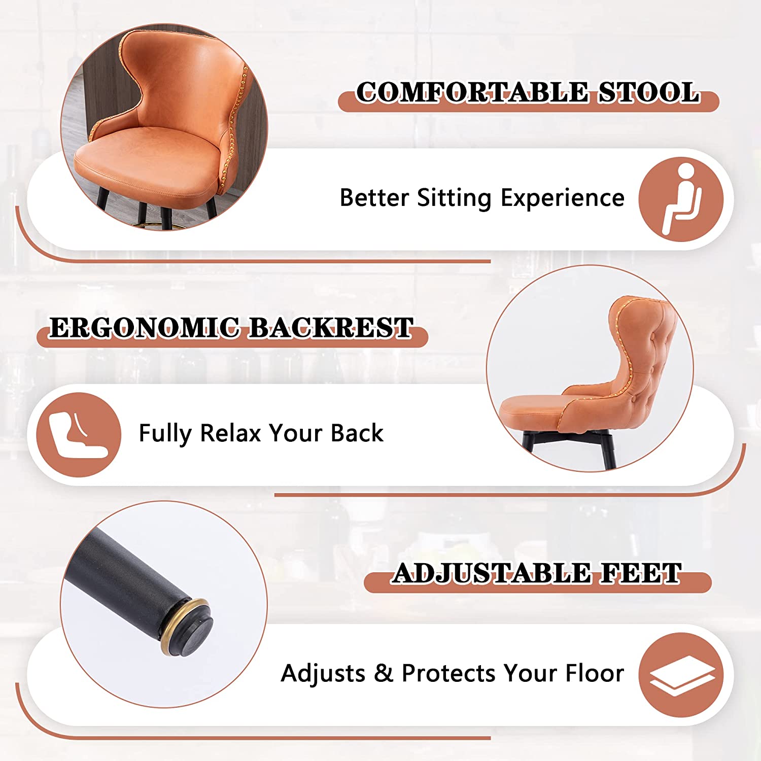 Recaceik Upholstered Counter Height 25