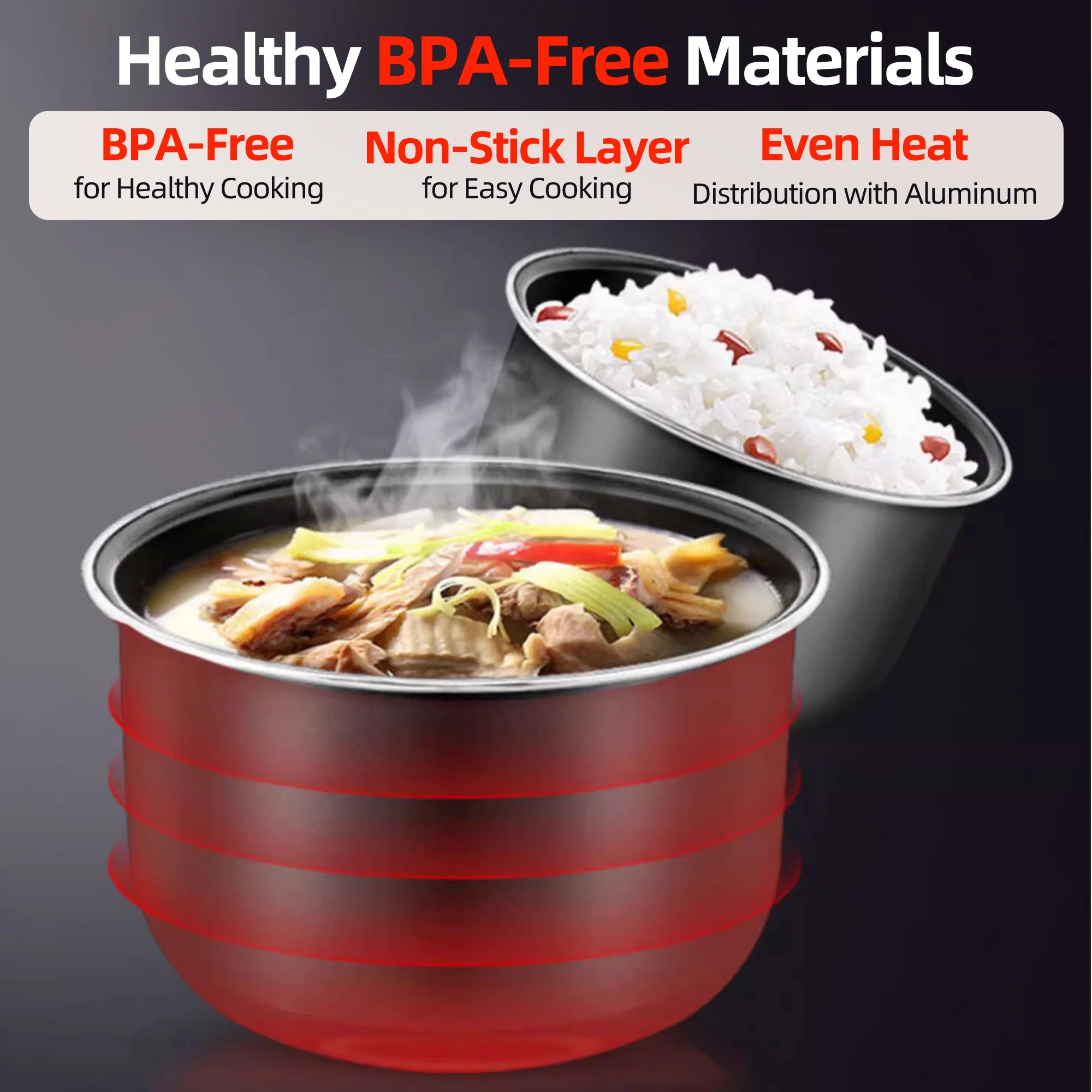 Electric Pressure Cooker 6.34 Qt,10-in-1 Instant Multi Cooker, Pressure Cooker, Slow Cooker, Rice Cooker, Steamer, Sauté, Yogurt Maker, & Warmer, 10 Presets,1100W, Stainless Steel