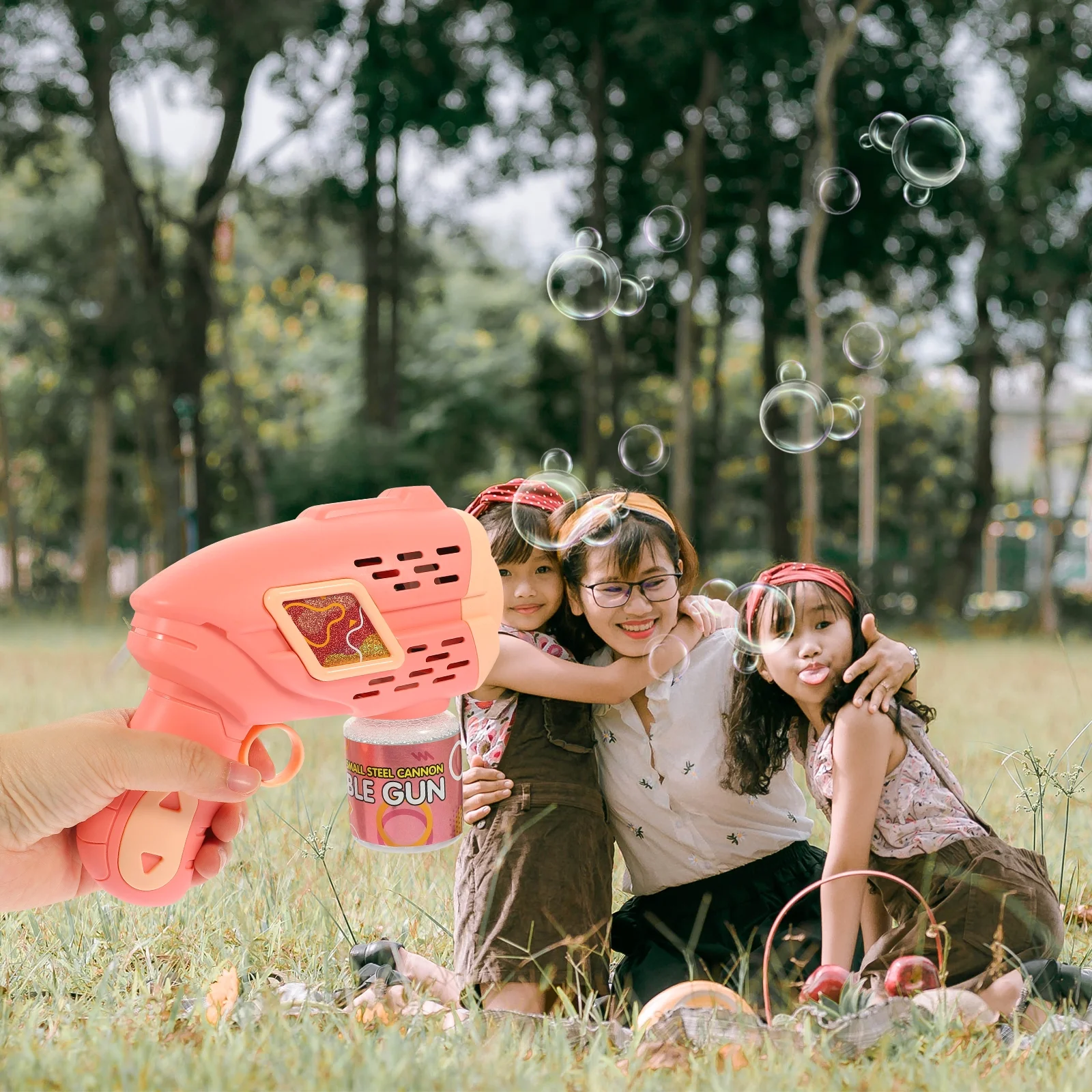 Waterproof Fully Automatic Gatling Children's Handheld Bubble Machine (sky Blue) Maker Kids Xmas Gifts Children’s Toys Lovely Shaped